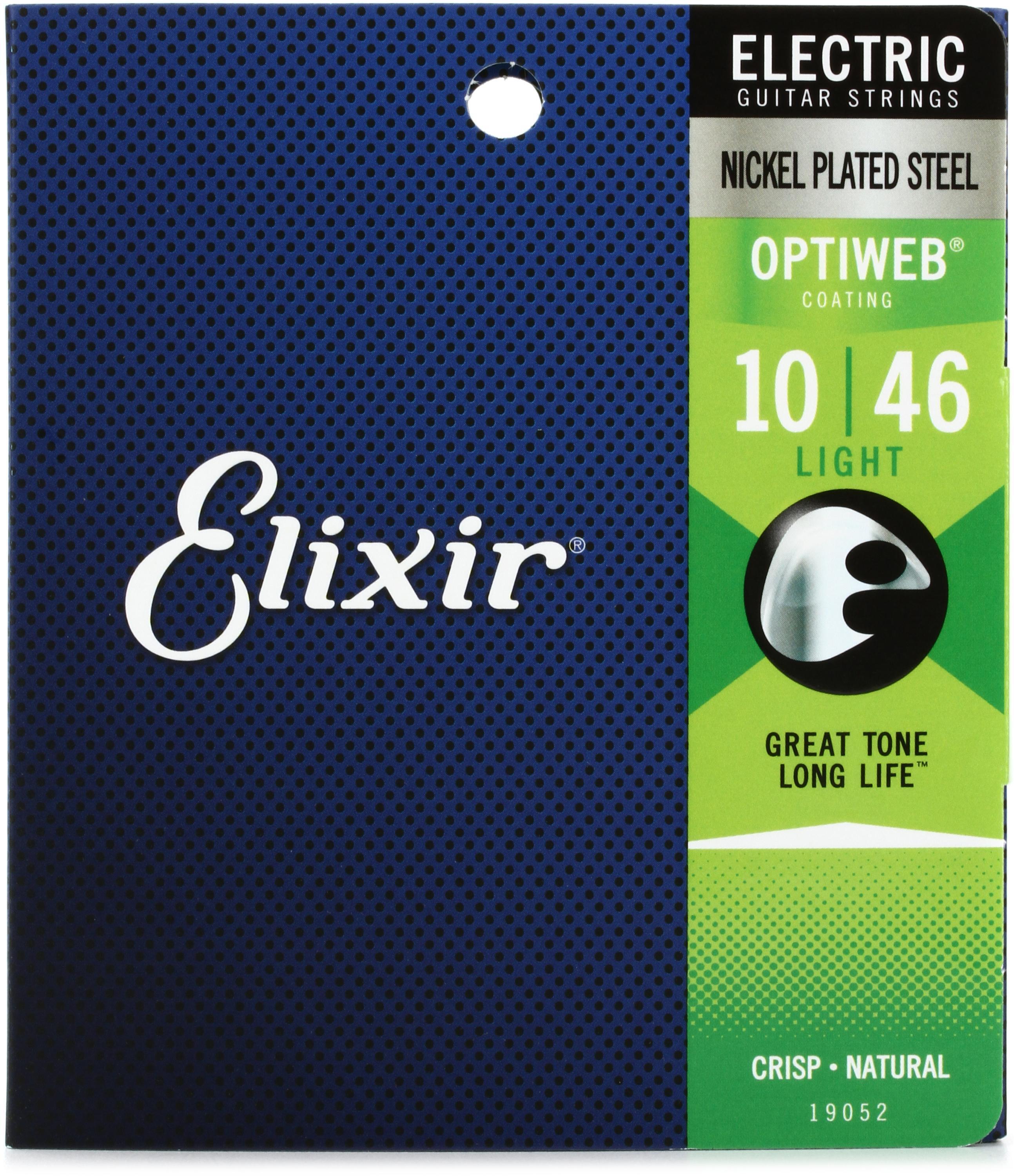 Bundled Item: Elixir Strings 19052 Optiweb Electric Guitar Strings - .010-.046 Light