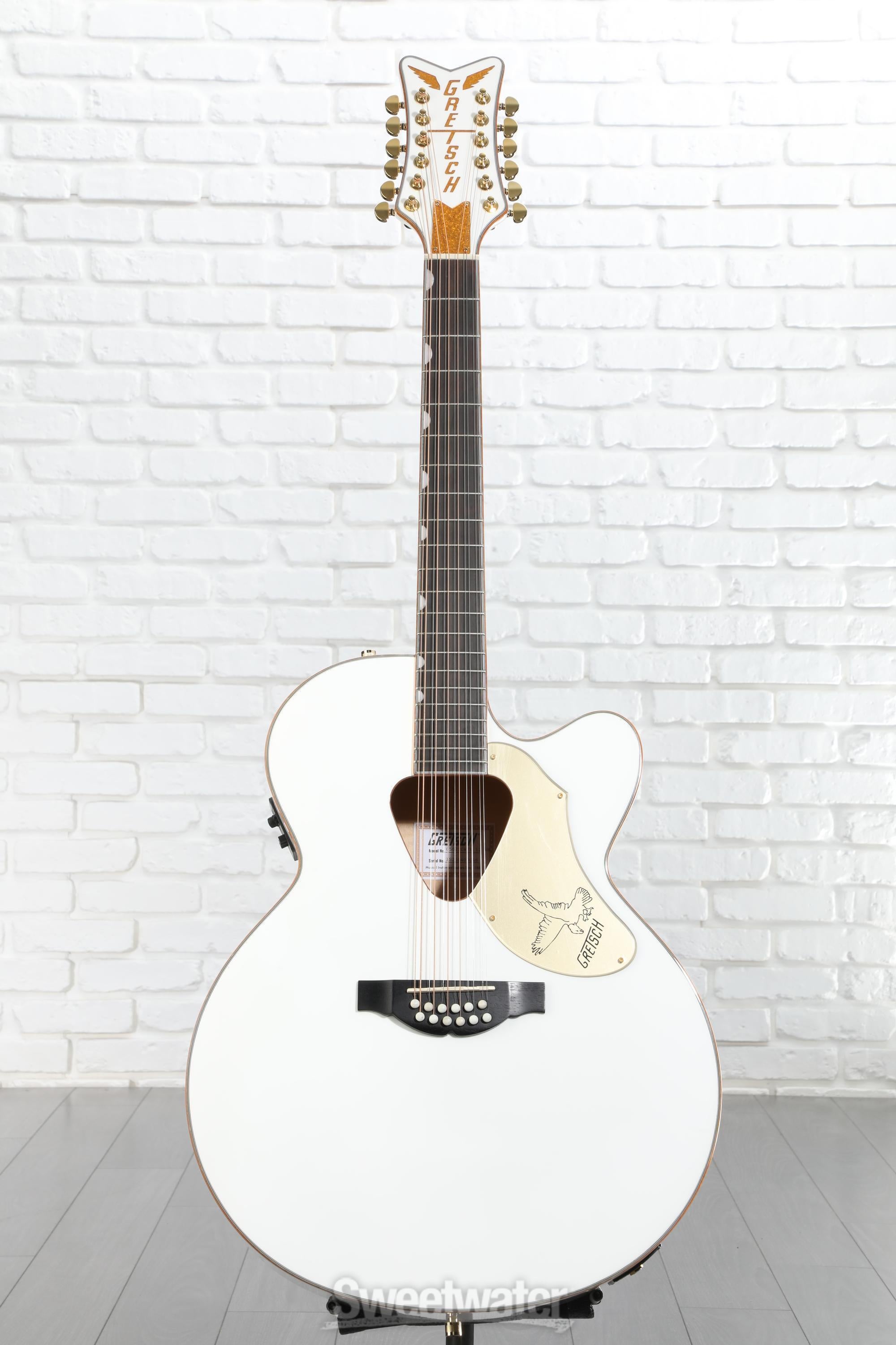 Gretsch G5022CWFE-12 Rancher Falcon Jumbo - White Reviews | Sweetwater