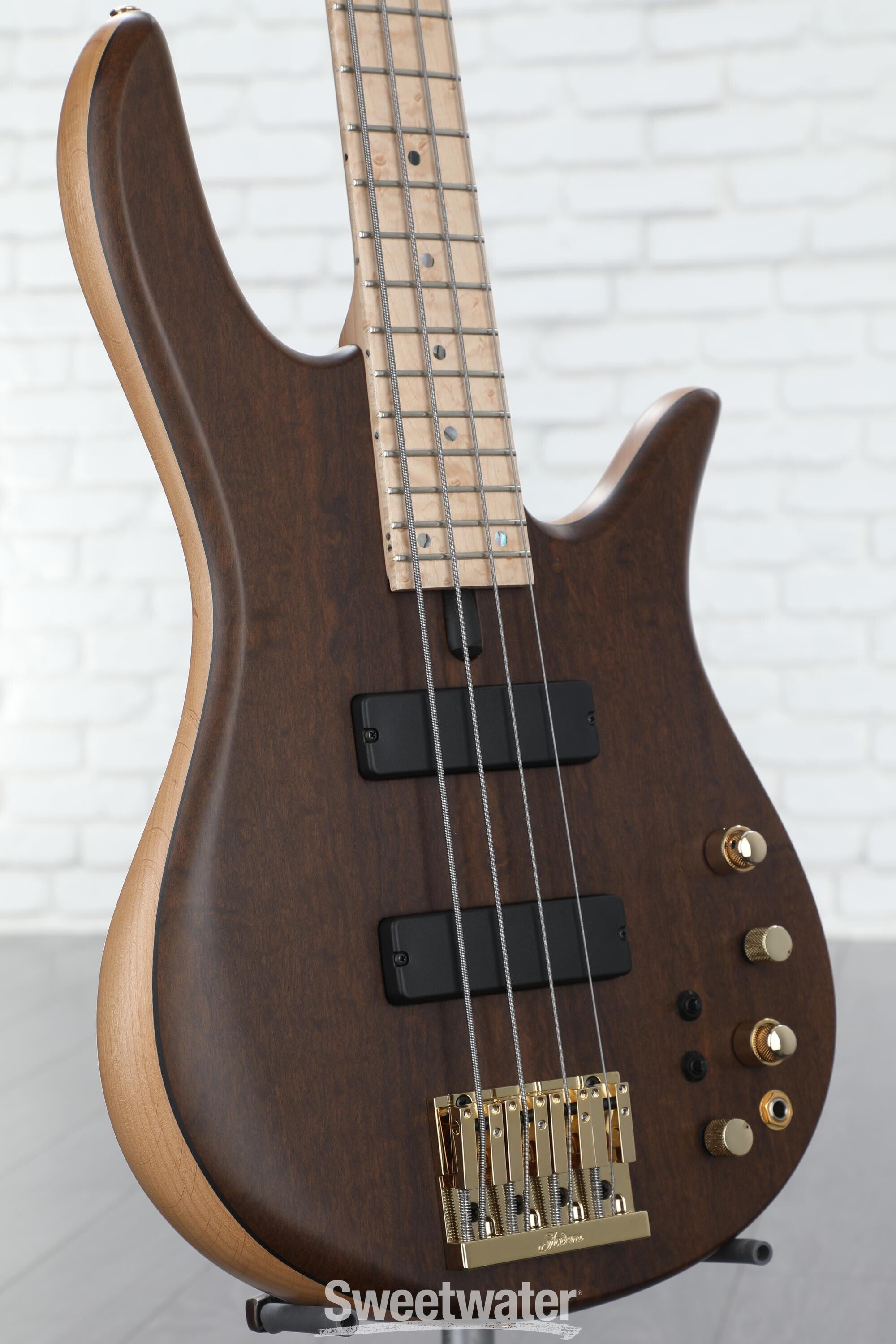 Fodera Monarch 4 Standard Special Bass Guitar - Natural Imbuya 