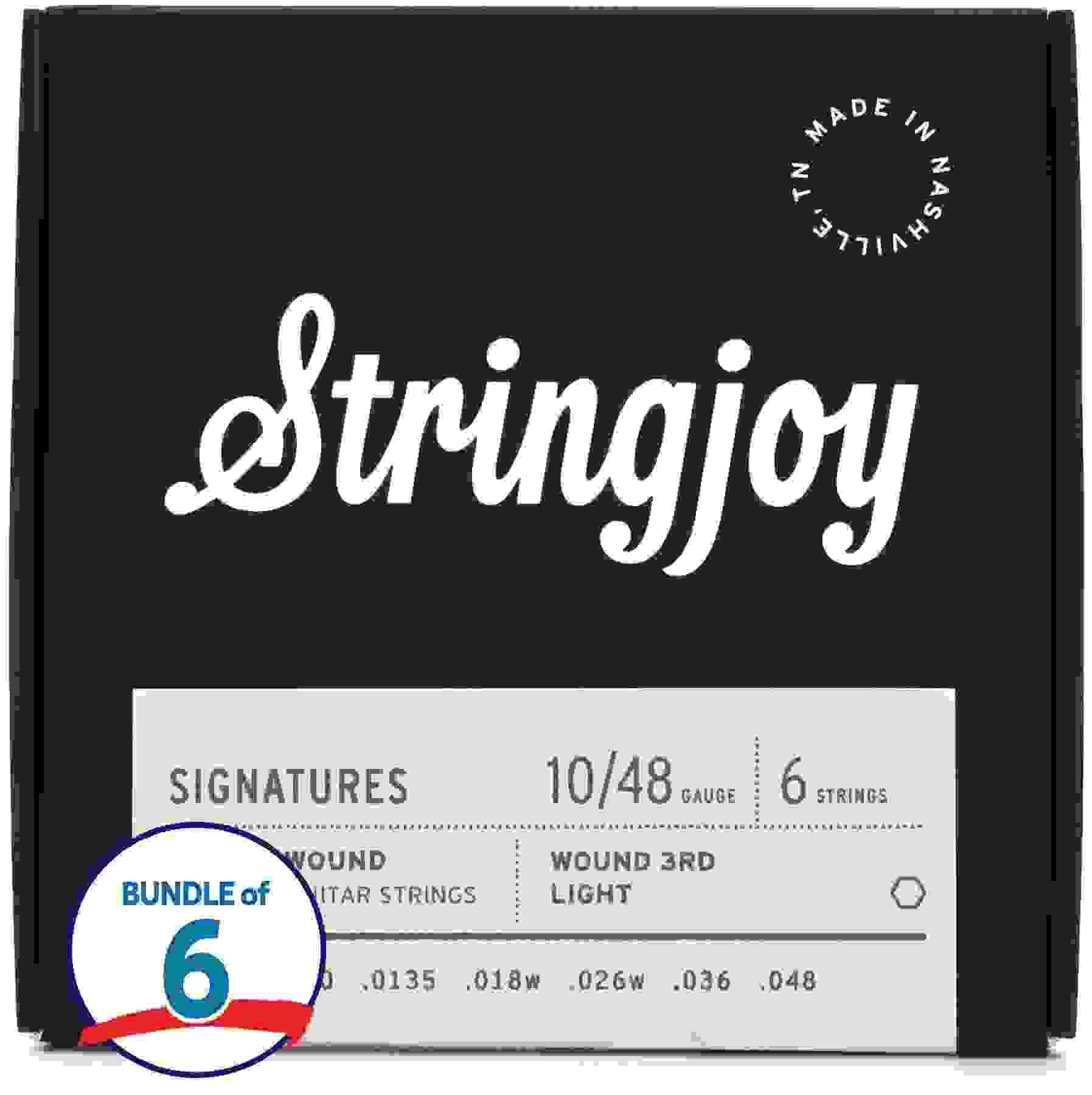 Stringjoy Signatures Nickel-wound Balanced Electric Guitar Strings (6 ...