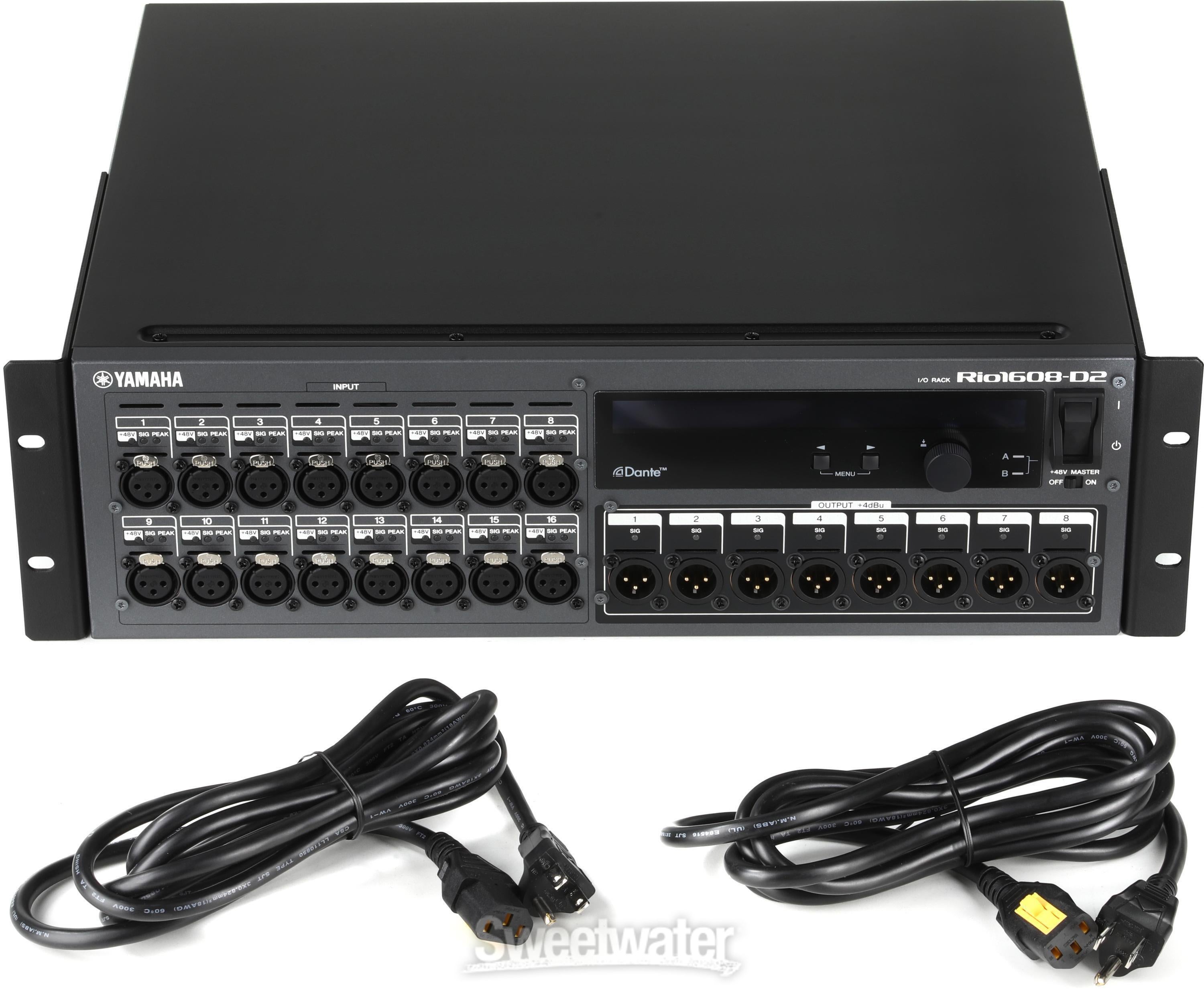 Yamaha Rio1608-D2 16-input / 8-output Dante Stage Box | Sweetwater