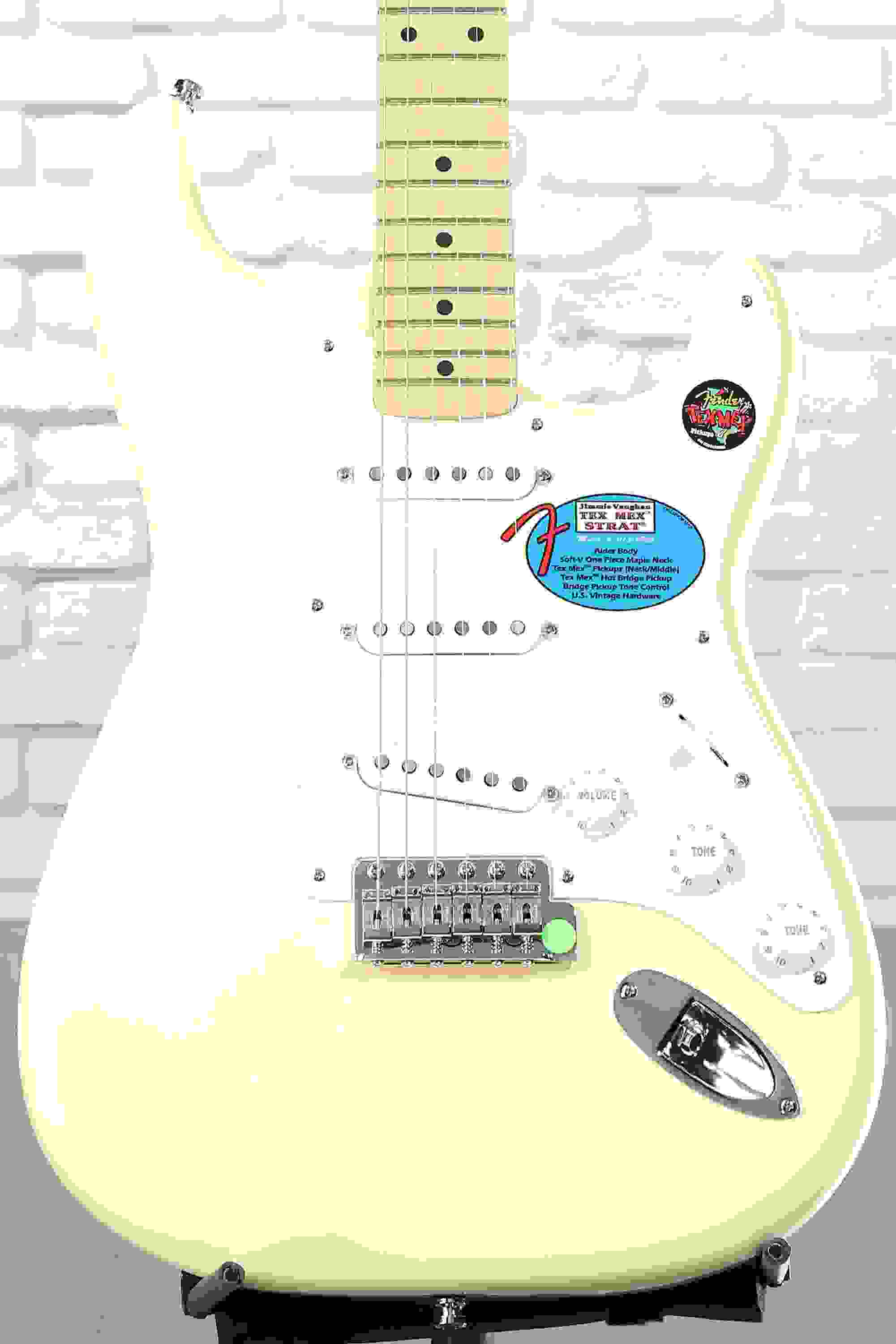 Fender Jimmie Vaughan Tex-Mex Stratocaster - Olympic White with Maple Fingerboard