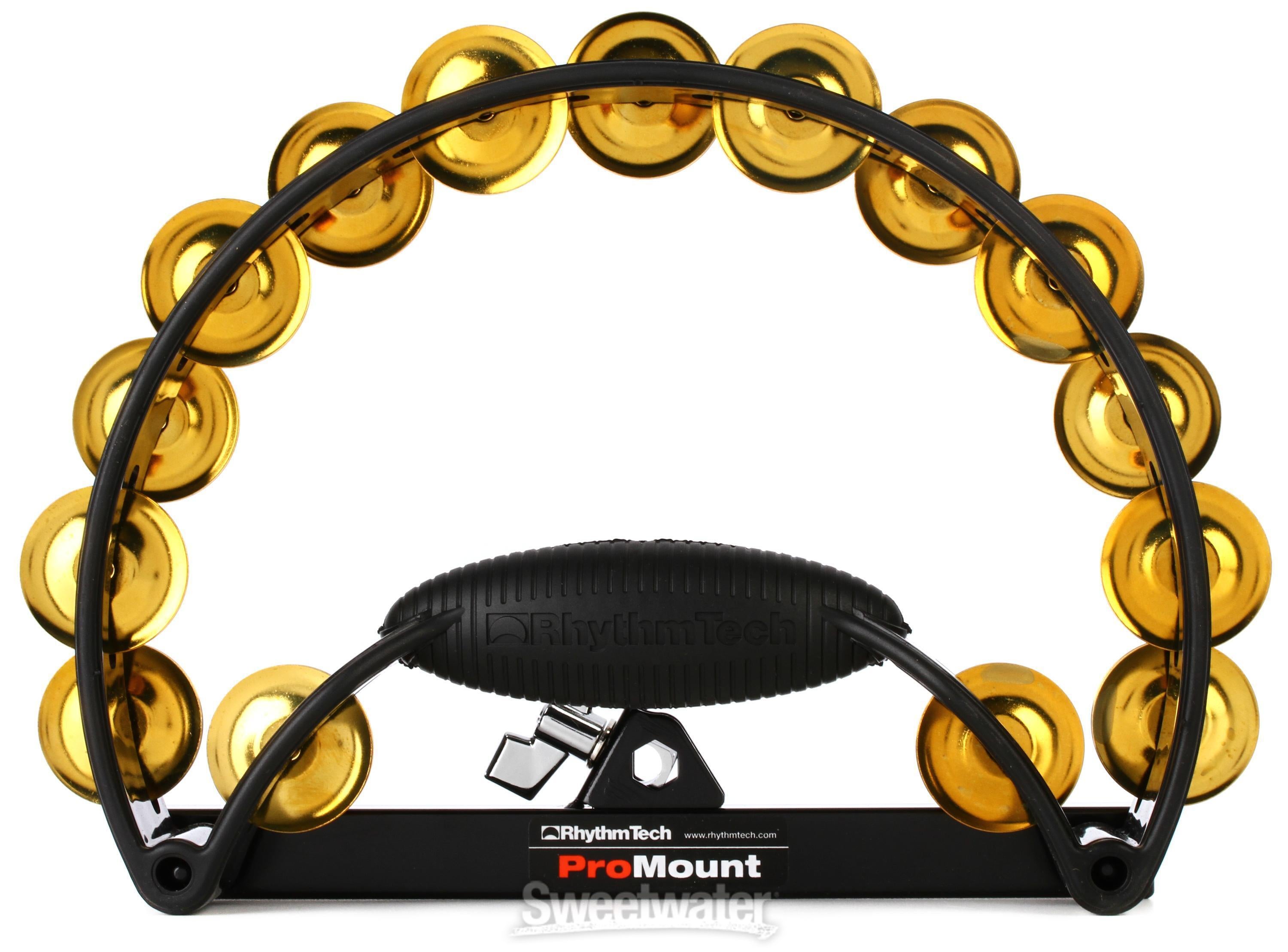 Rhythm Tech Pro Series Tambourine - Black/Black with Brass Jingles