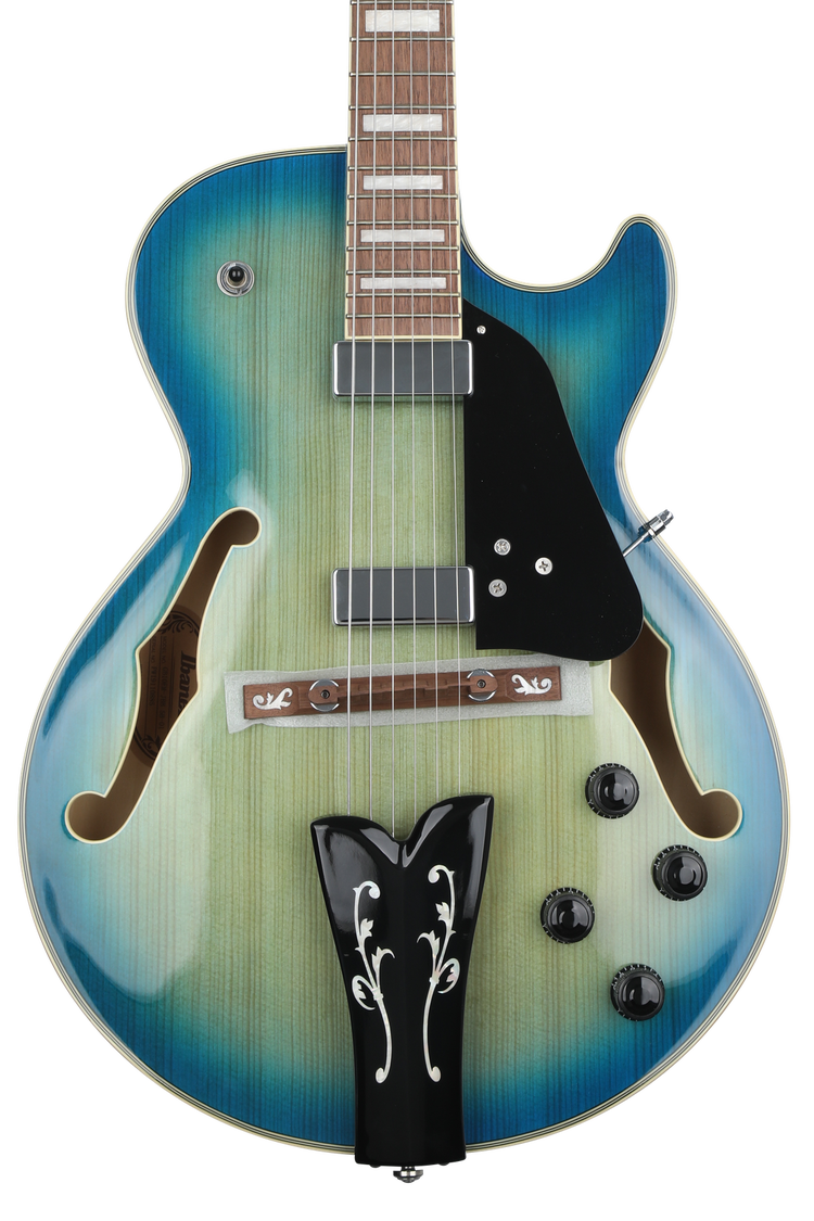 Ibanez George Benson Signature GB10EM - Jet Blue Burst | Sweetwater