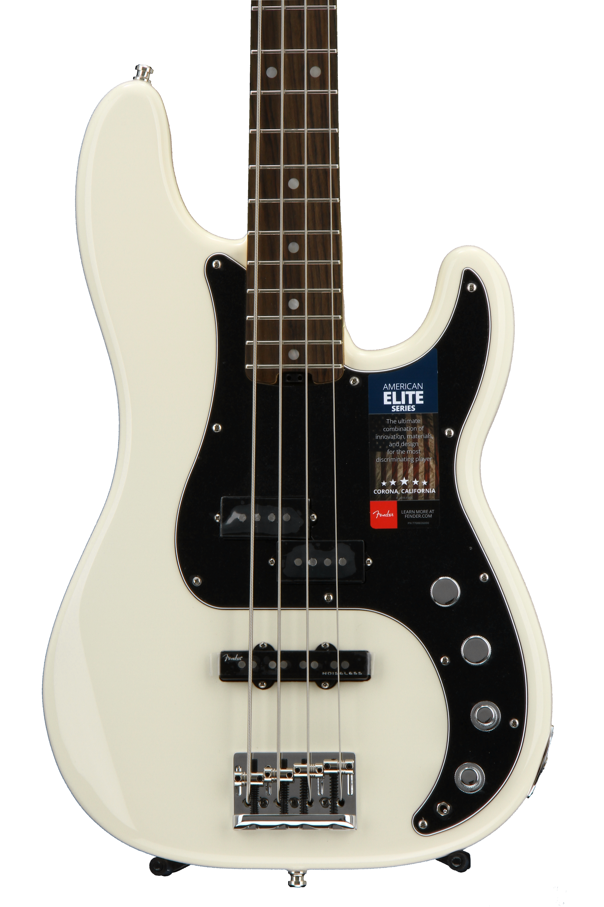 Fender American Elite Precision Bass - Olympic White, Rosewood