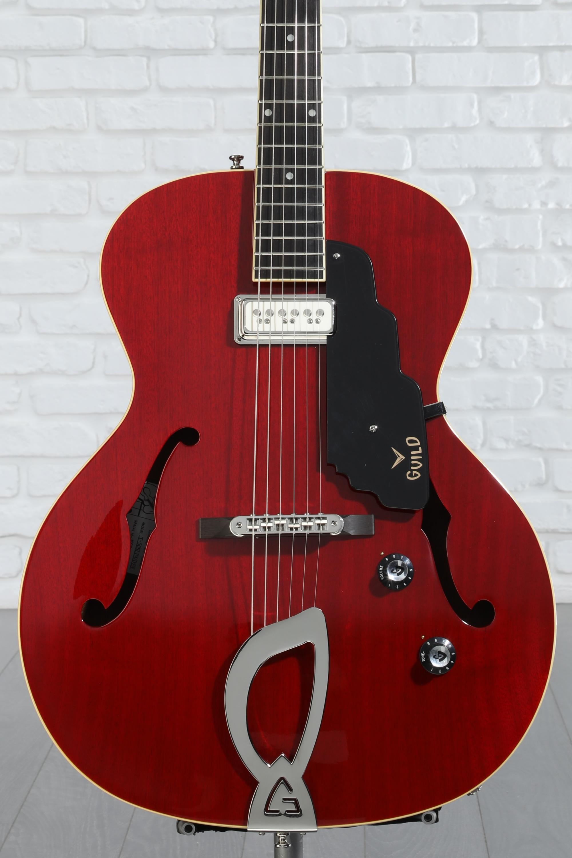 Guild T-50 Slim Dynasonic Hollowbody Guitar - Cherry