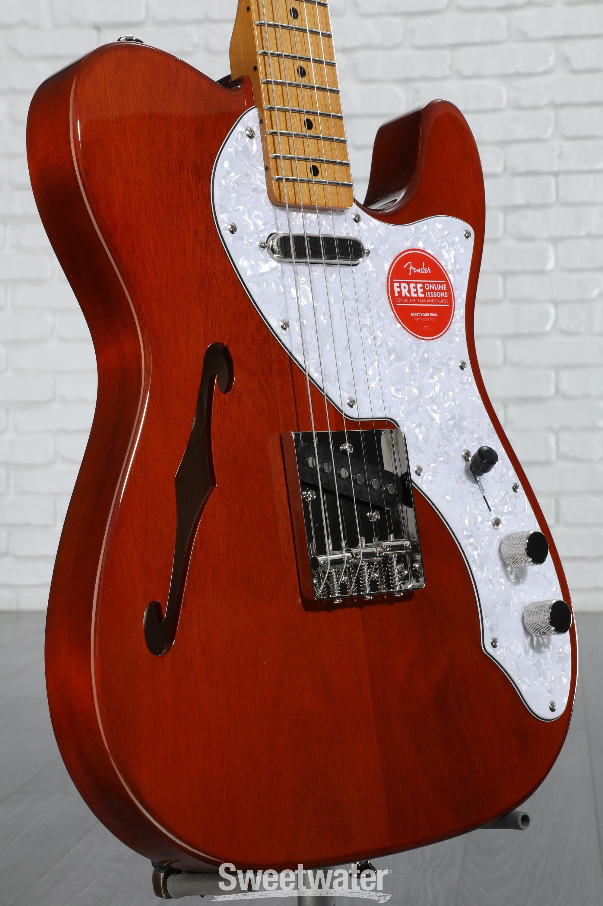レビュー高評価の商品 Squier Classic Natural - Thinline Telecaster '60s Vibe ギター