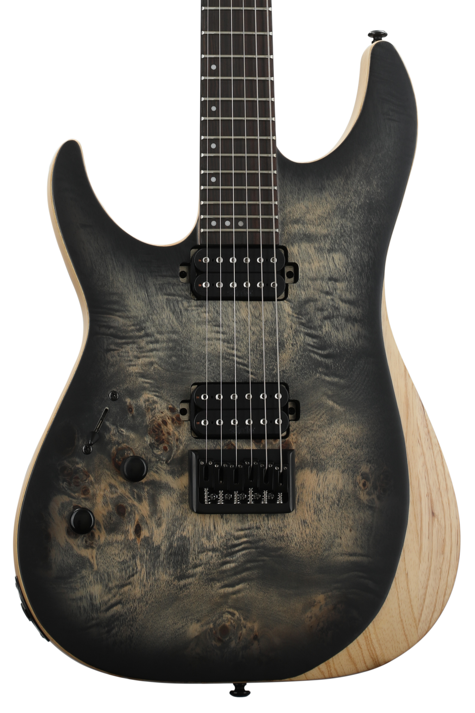 Schecter Reaper-6 レフティ Schecter Reaper-6 Left-handed - Satin Charcoal Burst | Sweetwater
