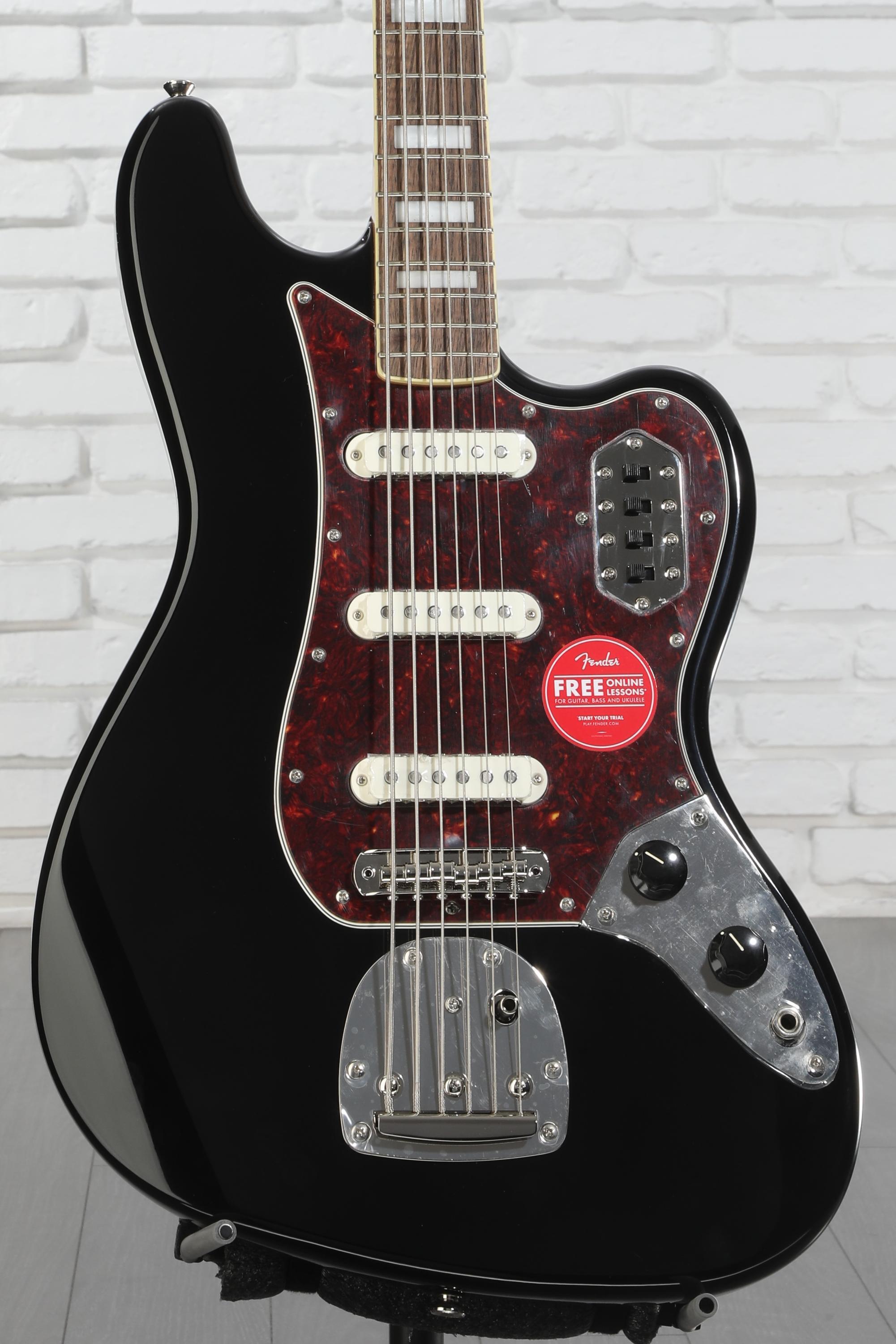 Squier Classic Vibe Bass VI Guitar - Black | Sweetwater