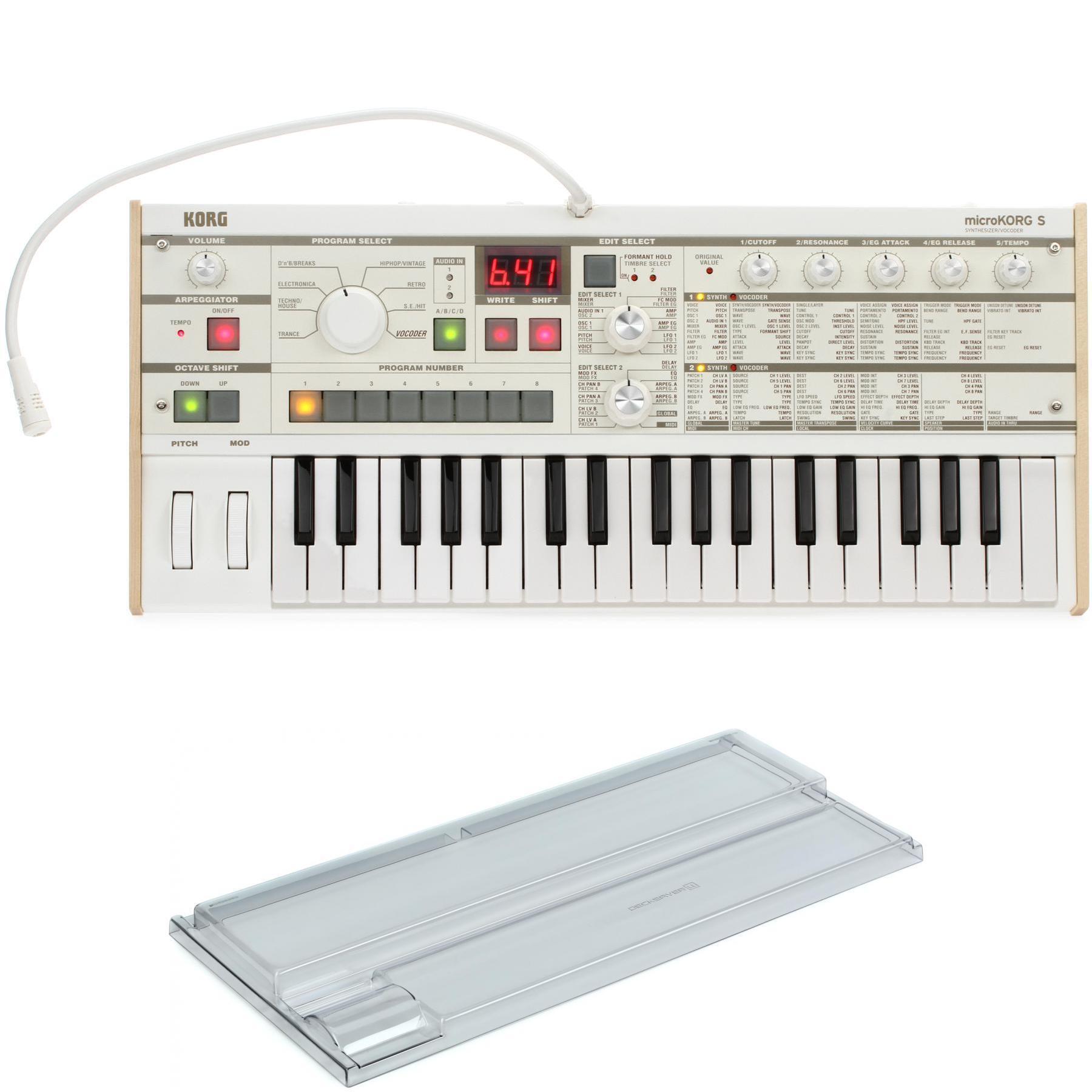 Korg microKORG S Synthesizer and Vocoder with Built-in Speakers and  Decksaver Cover