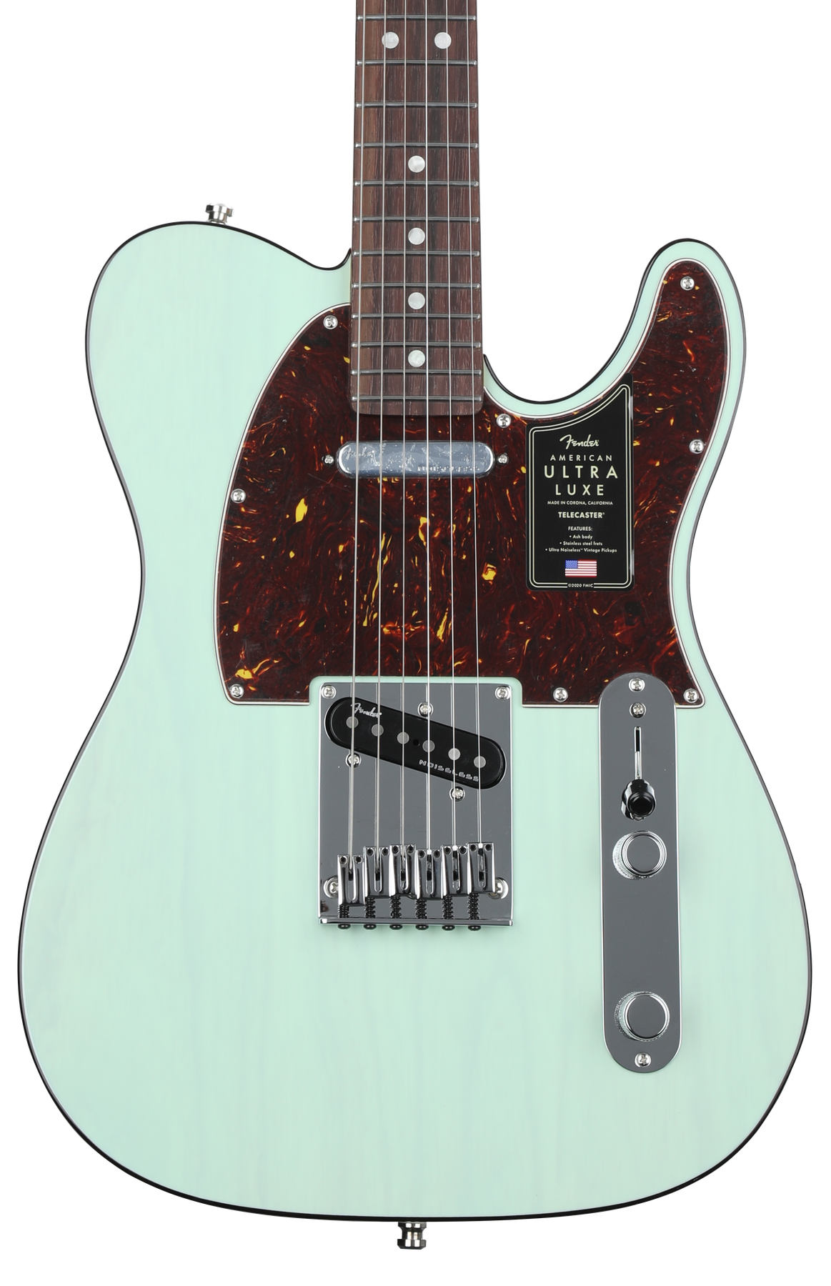 Fender American Ultra Luxe Telecaster - Surf Green with Rosewood Fingerboard