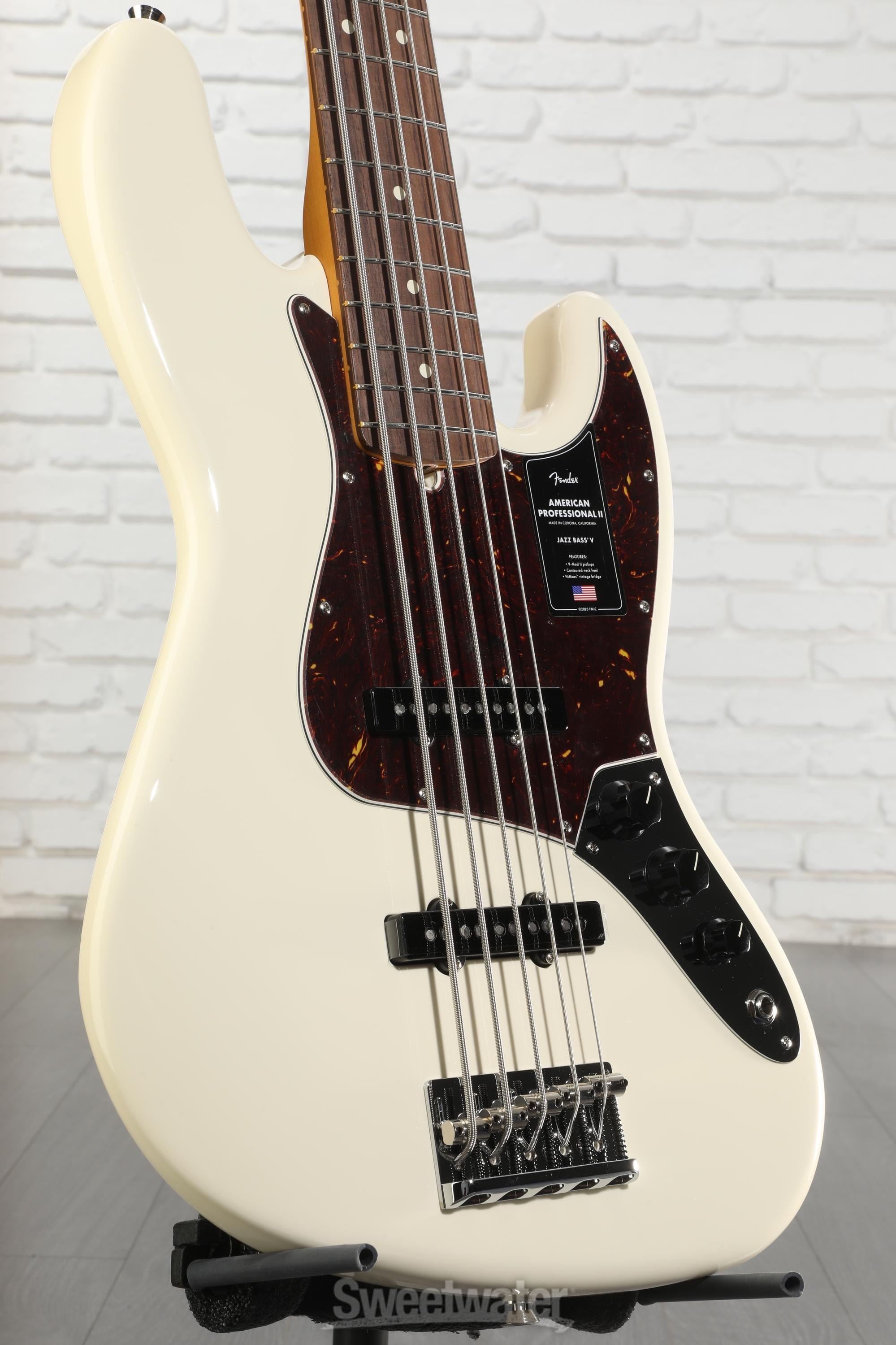Fender American Professional II Jazz Bass V - Olympic White