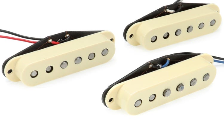 Fender V-Mod Stratocaster 3-piece Pickup Set - Aged White | Sweetwater