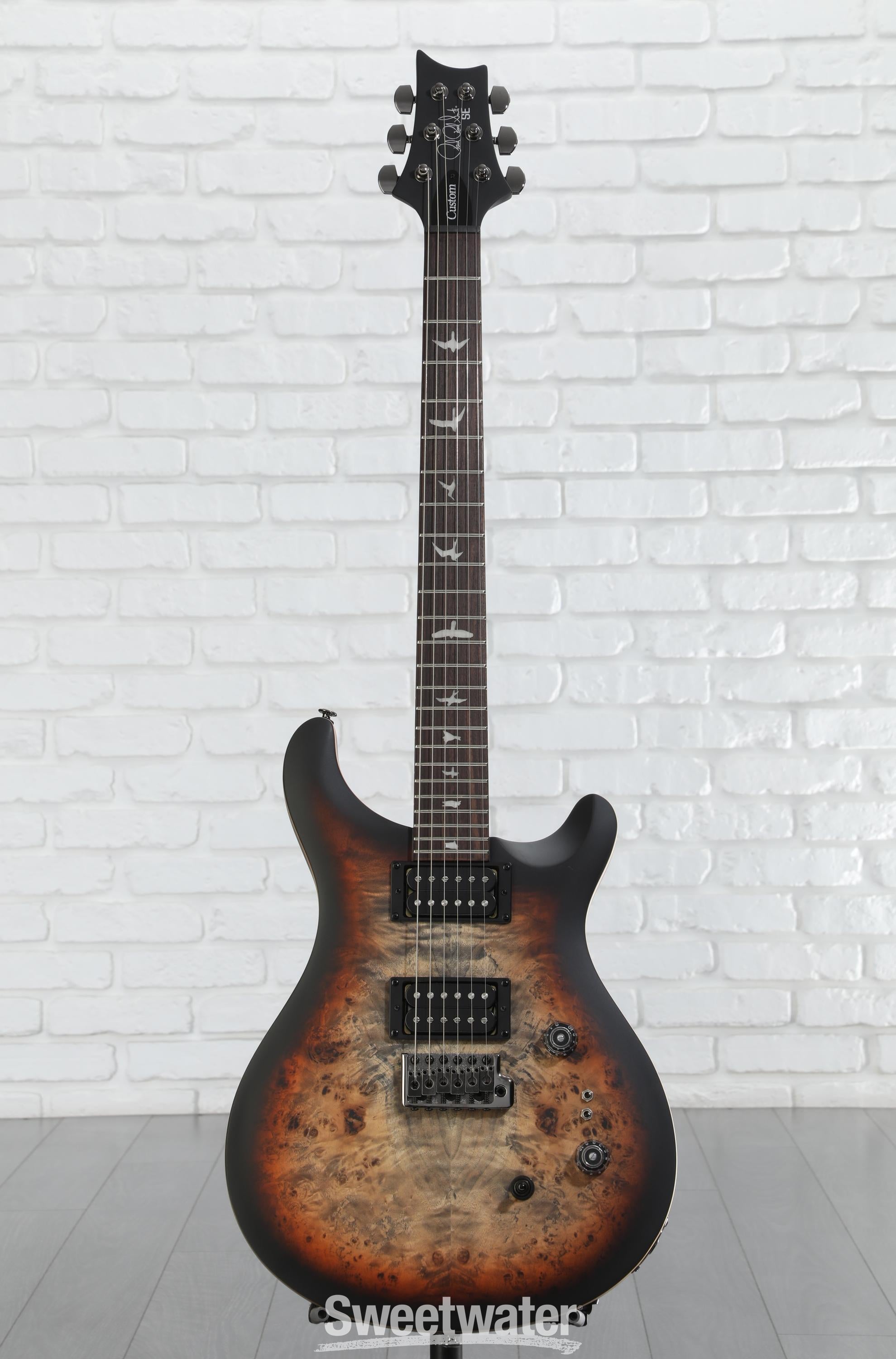 PRS SE Custom 24-08 Exotic Electric Guitar - Charcoal Cherry