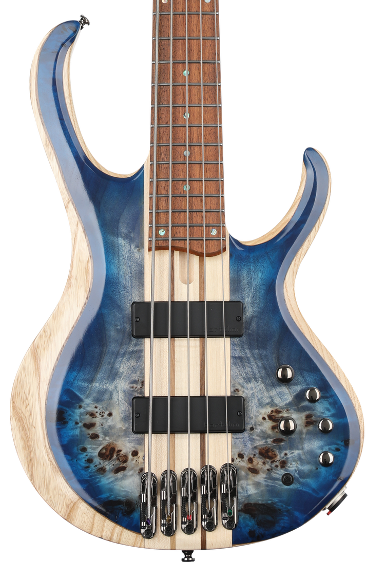 Ibanez Standard BTB845 Bass Guitar - Cerulean Blue Burst Low Gloss