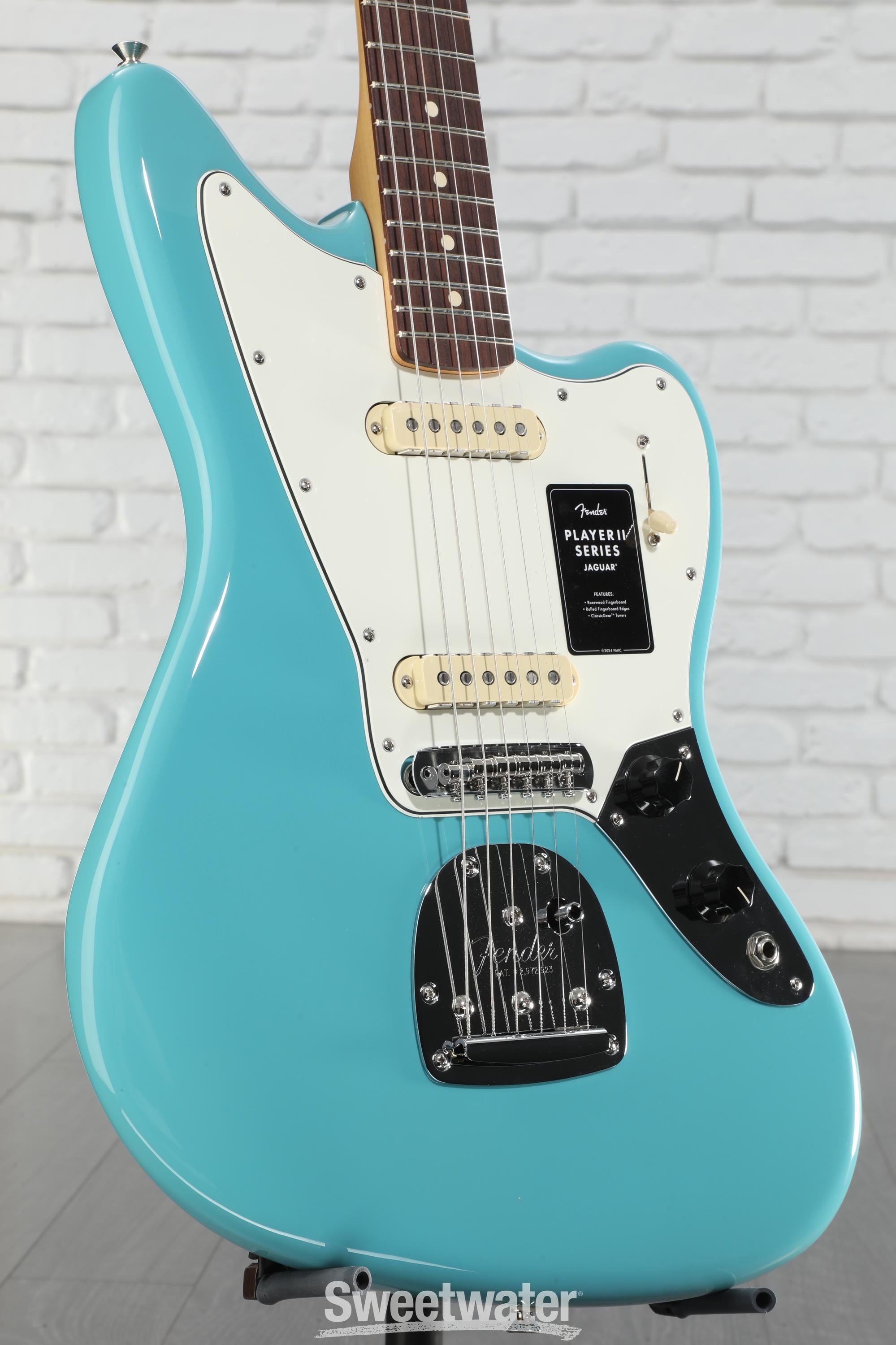 Fender Player II Jaguar Electric Guitar - Aquatone Blue | Sweetwater