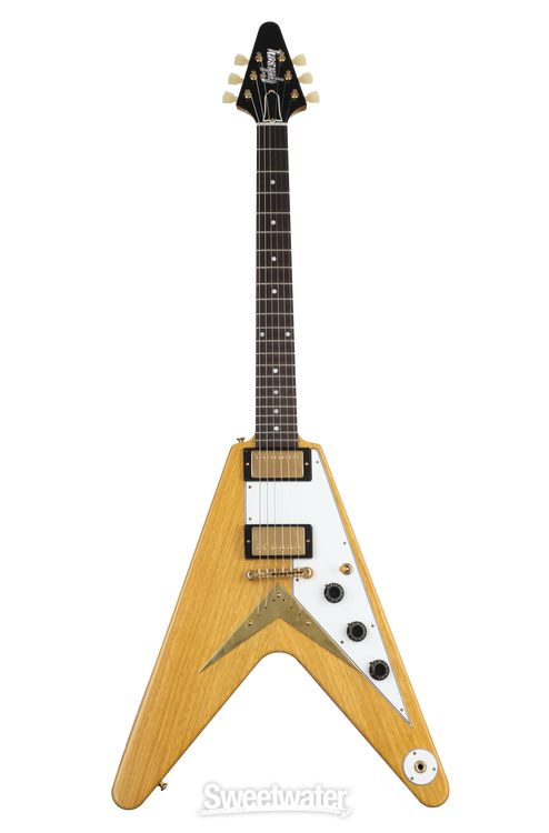 Gibson Custom 1958 Korina Flying V with White Pickguard