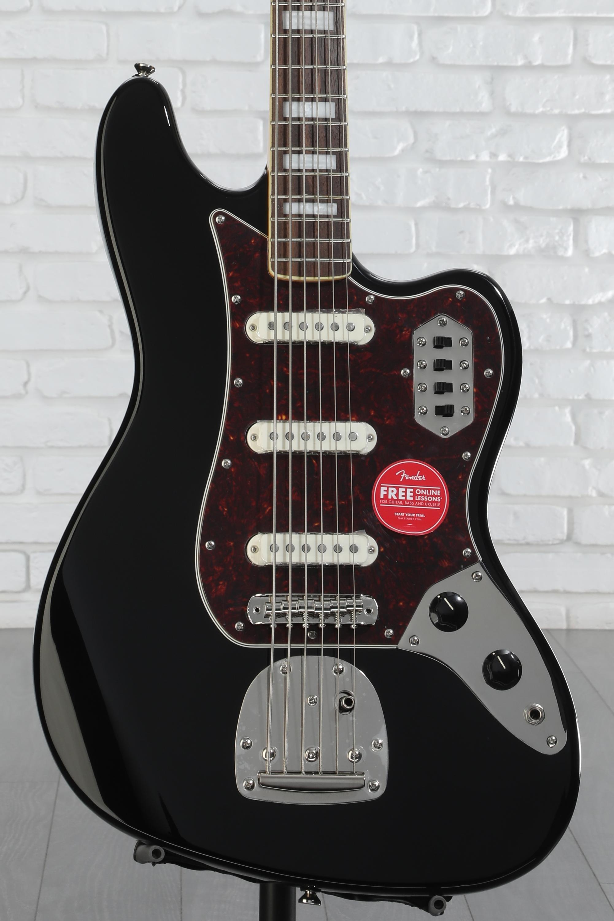 Squier Classic Vibe Bass VI Guitar - Black | Sweetwater