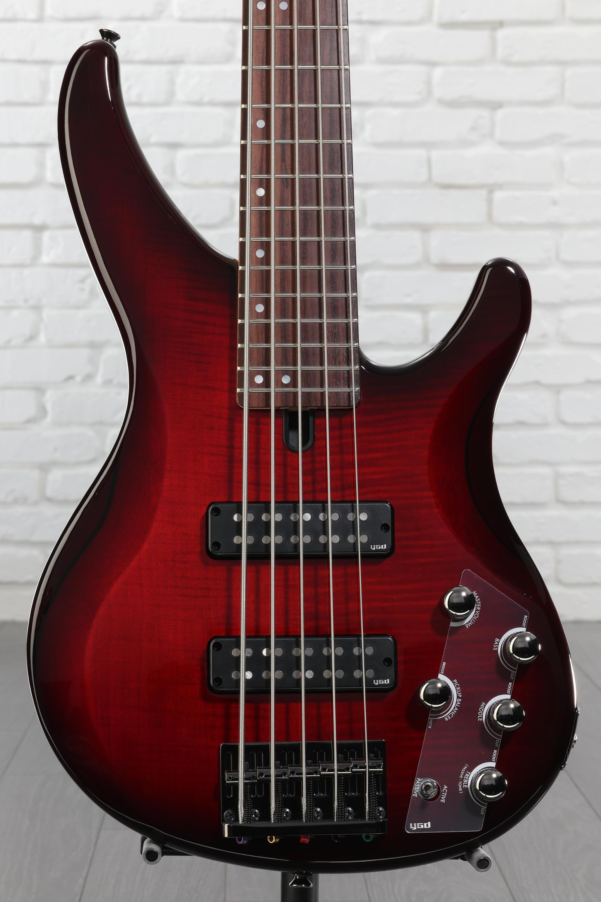 Yamaha TRBX605FM 5-string Bass Guitar - Dark Red Burst | Sweetwater