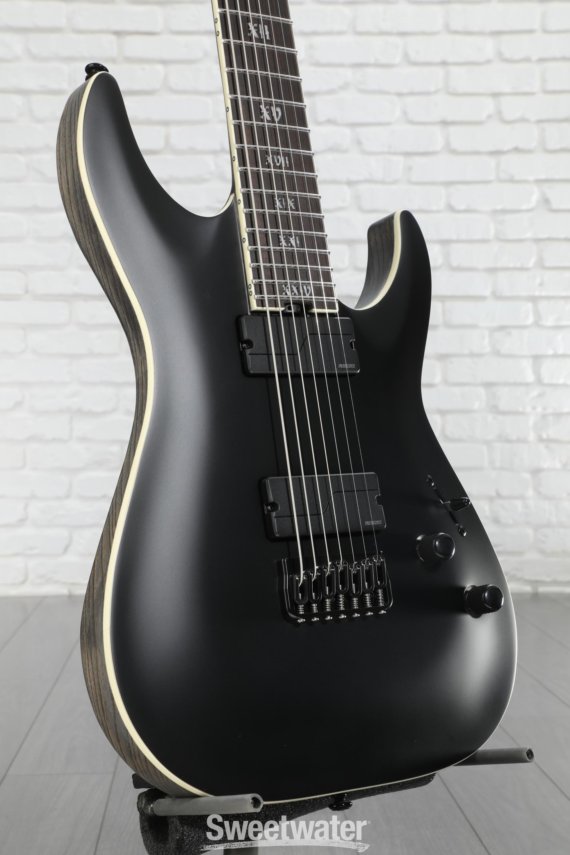Schecter C-7 SLS Evil Twin Electric Guitar - Satin Black | Sweetwater