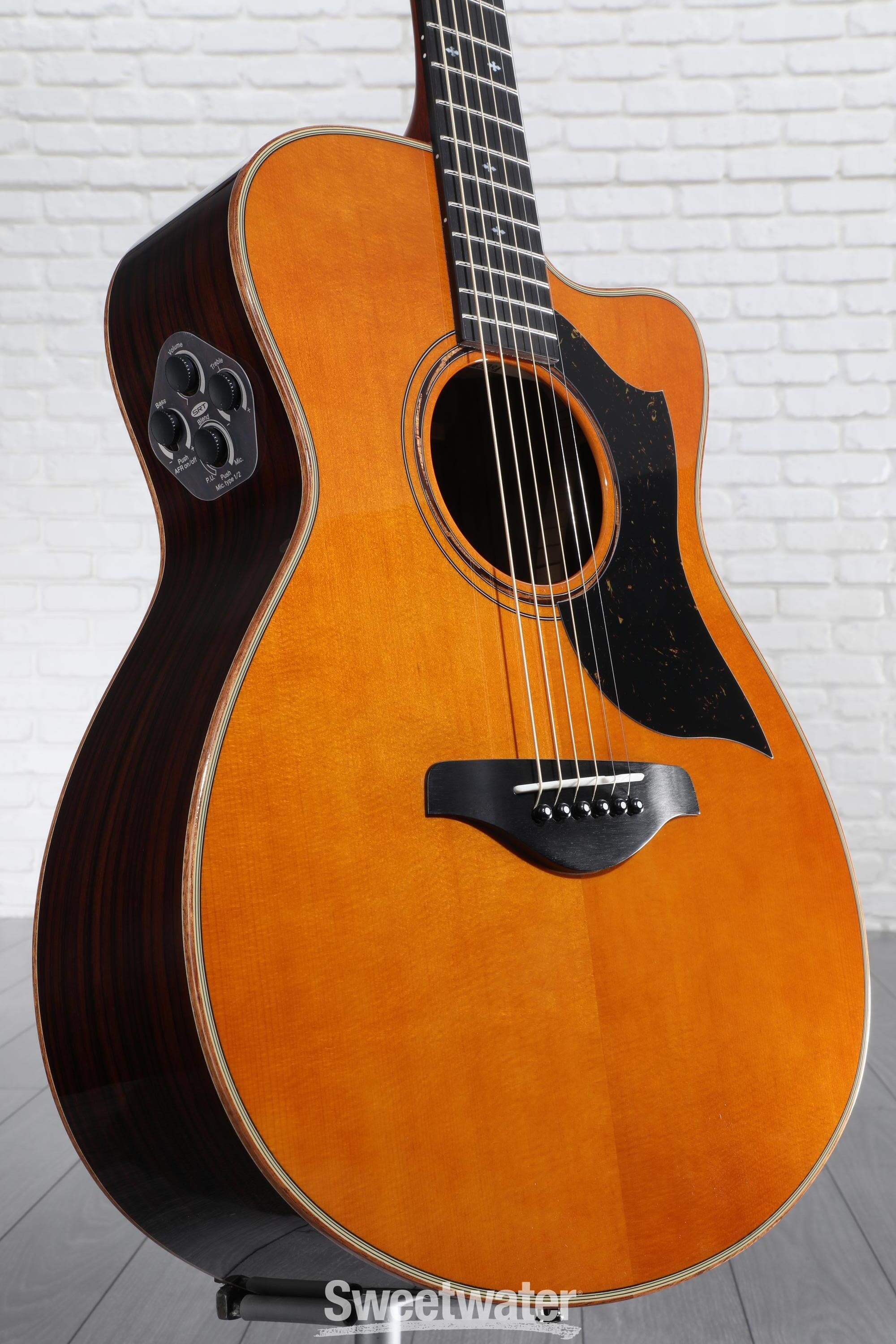 Yamaha AC5R ARE Concert Cutaway Acoustic-electric Guitar - Vintage Natural  Reviews | Sweetwater