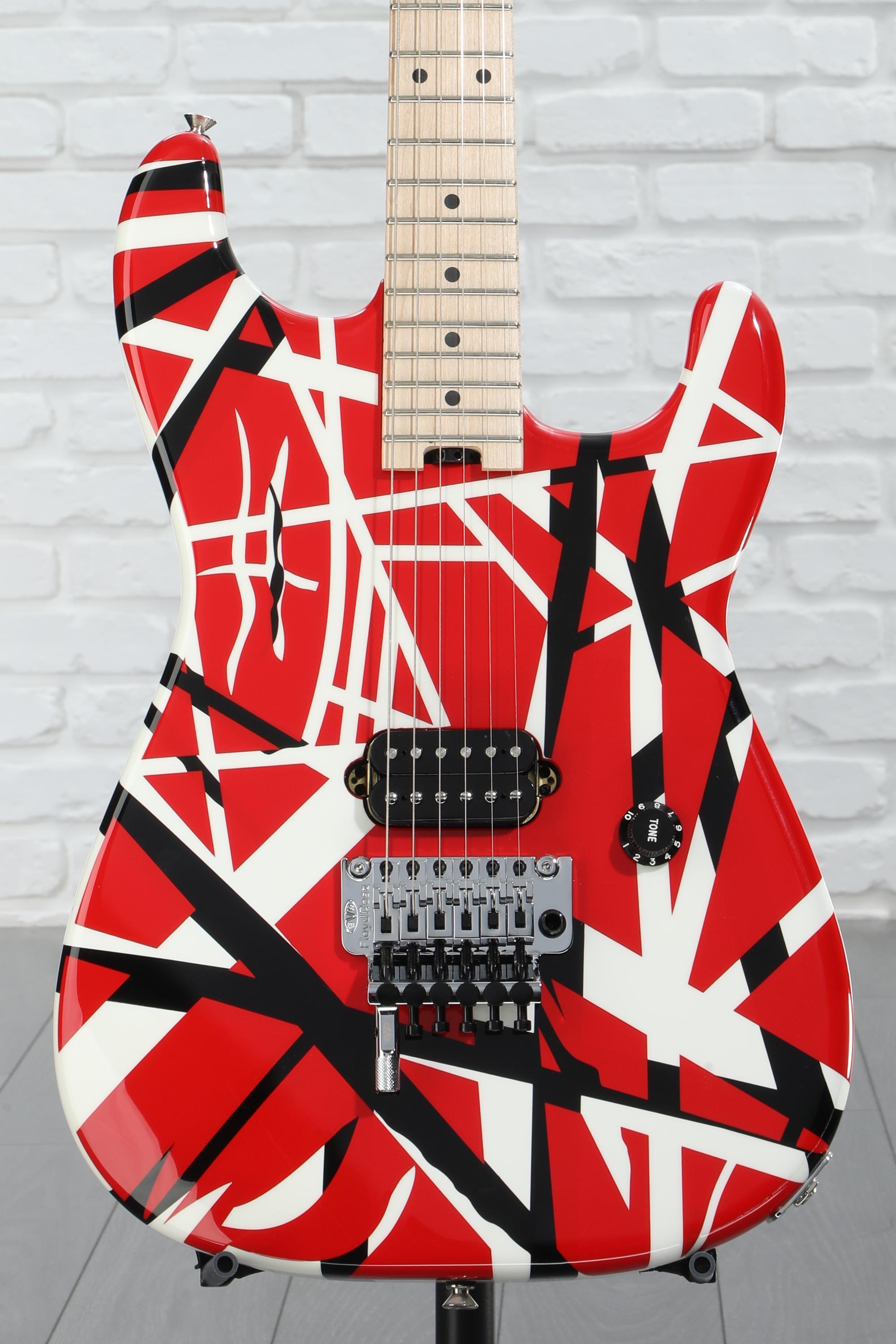 EVH Striped Series - Red with Black and White Stripes