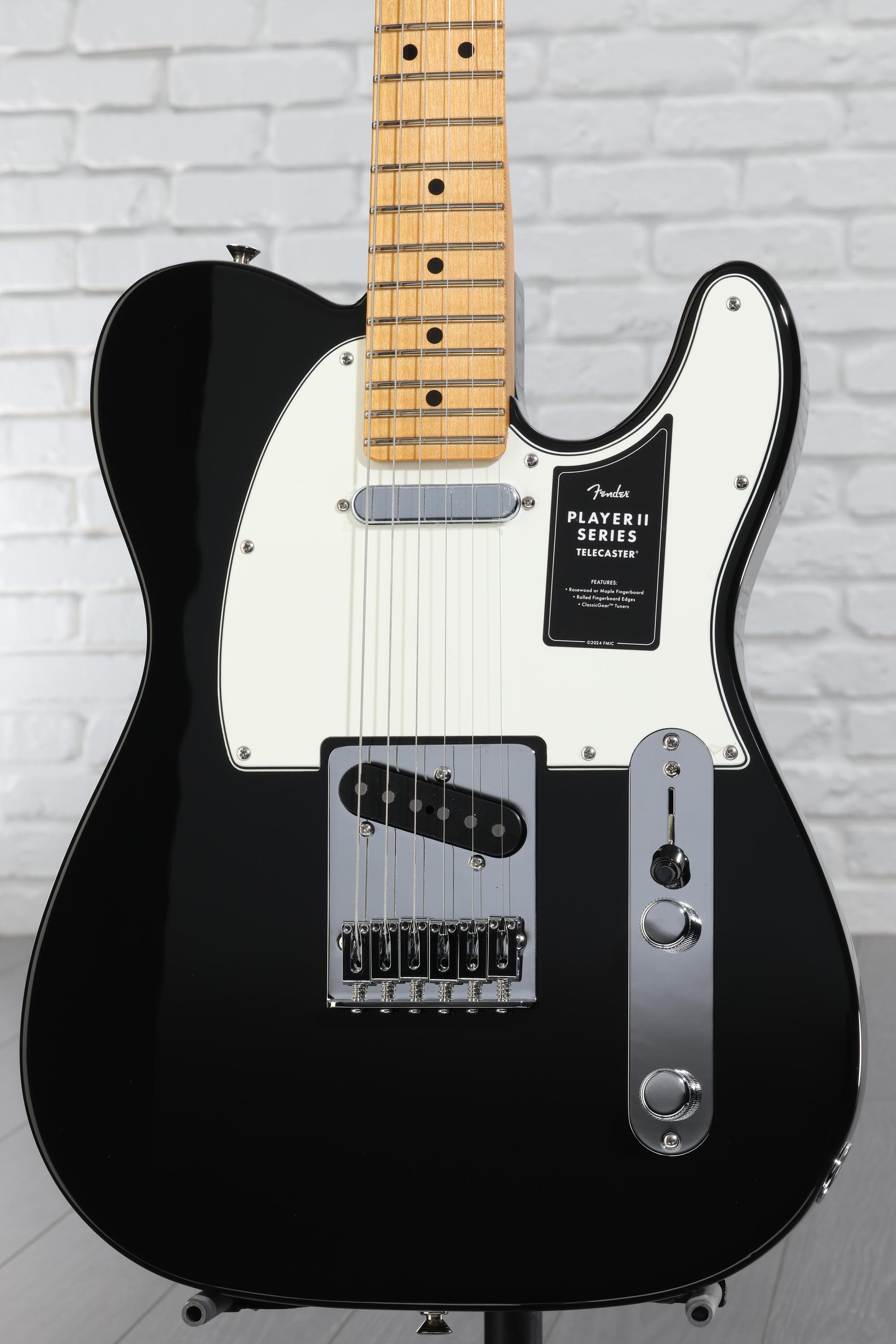 ギター Fender Player II Telecaster Black Maple Fender Player II Telecaster Electric Guitar - Black with