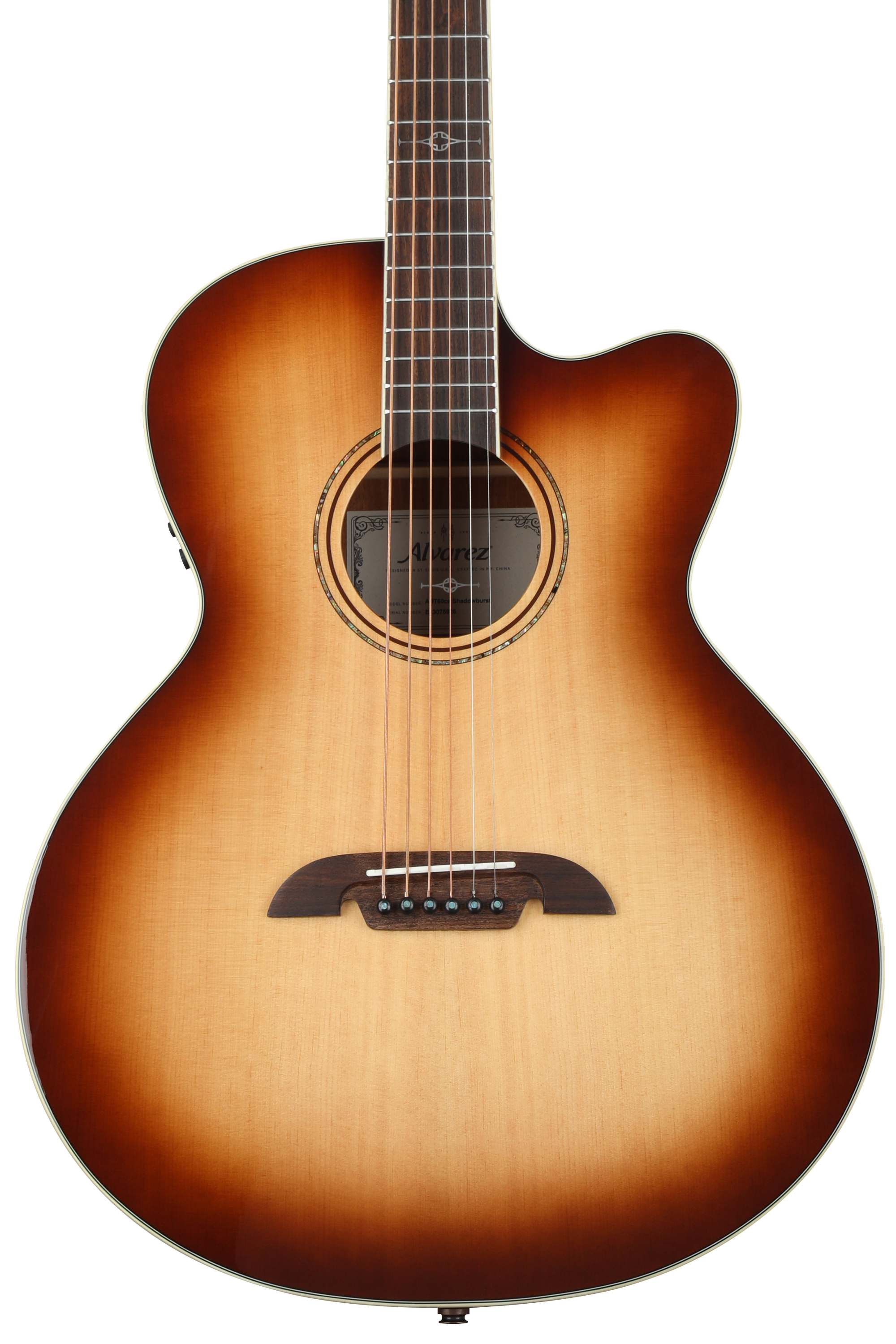 Photo of Alvarez ABT60CE Artist Series Baritone Acoustic-electric Guitar - Shadowburst