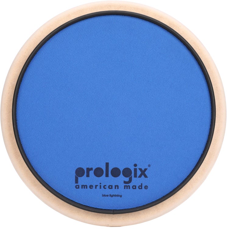 Prologix Percussion Blue Lightning Practice Pad - 8 inches, VST Heavy Resistance