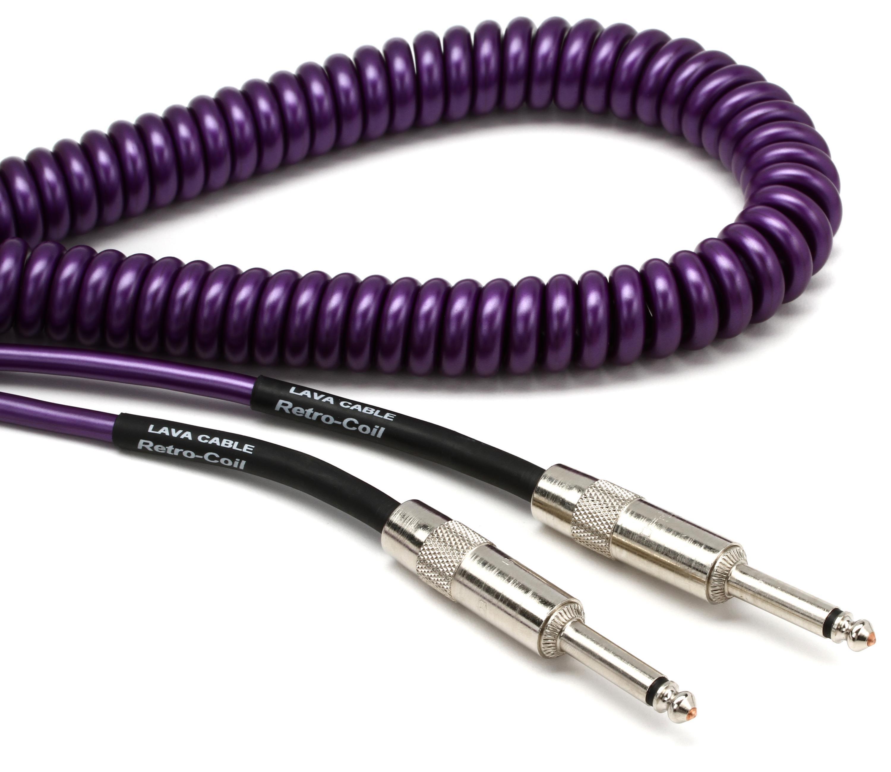 Photo of Lava Cable LCRCMP Retro Coil Straight to Straight Instrument Cable - 20 foot Metallic Purple