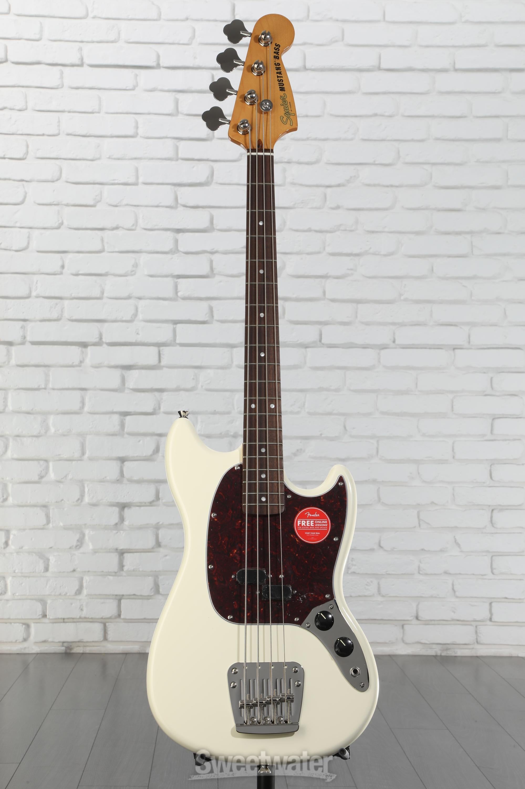 Squier Classic Vide ‘60s Mustang Bass Squier Classic Vibe '60s Mustang Bass - Olympic White