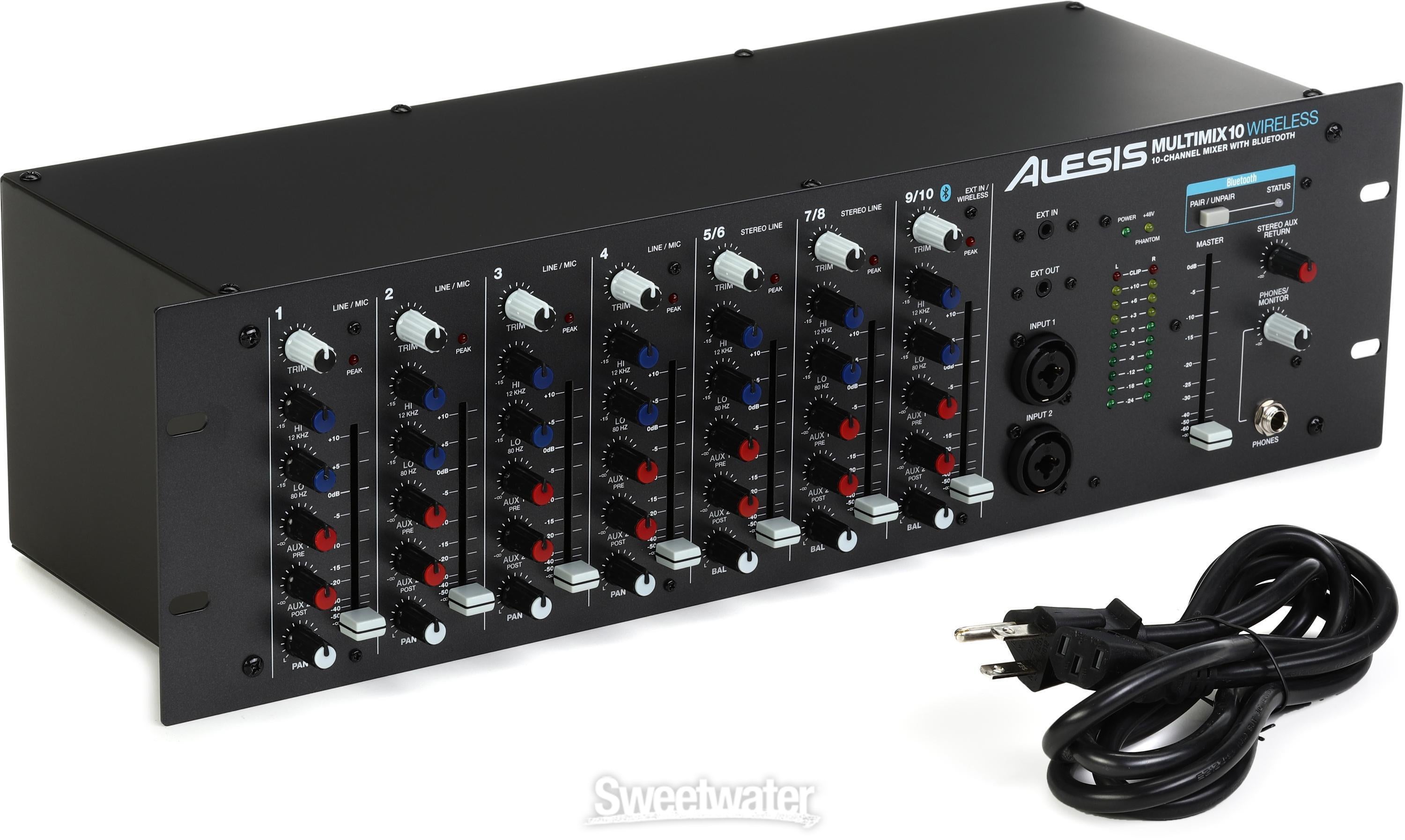 Alesis MultiMix 10 Wireless Rackmount Mixer with Bluetooth 