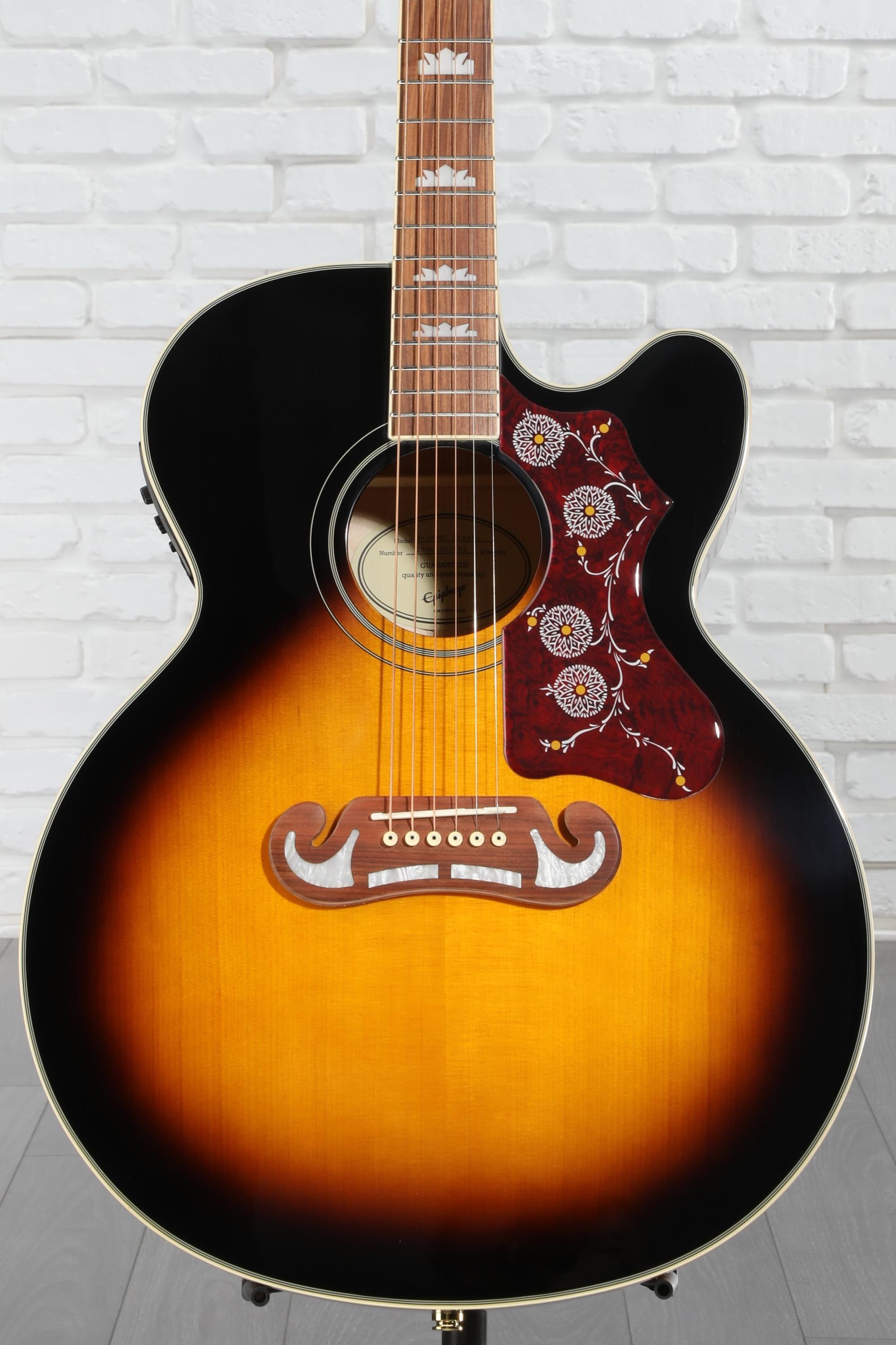 ギター Epiphone J-200EC Studio Vintage Sunburst Epiphone J-200 EC Studio Acoustic-Electric Guitar Vintage Sunburst