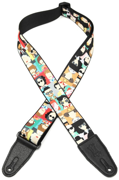 Levy's Polyester Guitar Strap (Black and Grey Skulls) MPD2-111