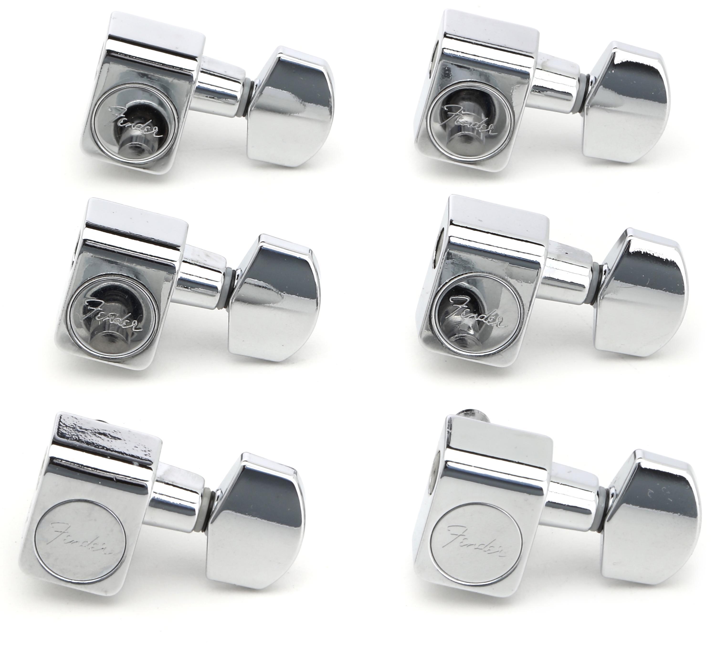 Photo of Fender American Pro Staggered Stratocaster/Telecaster Tuning Machines Set - Chrome