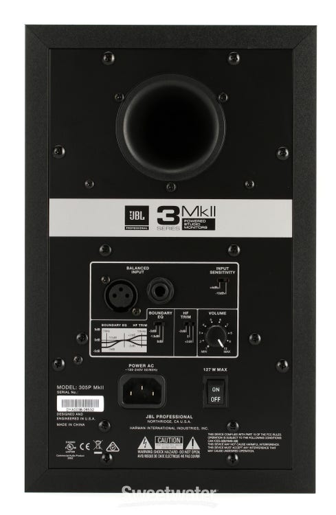 Set x2 Bafles Activos Monitores Estudio JBL 305P MKII 2 Vías Woofer 5 Bi  Amplificado 2x41W