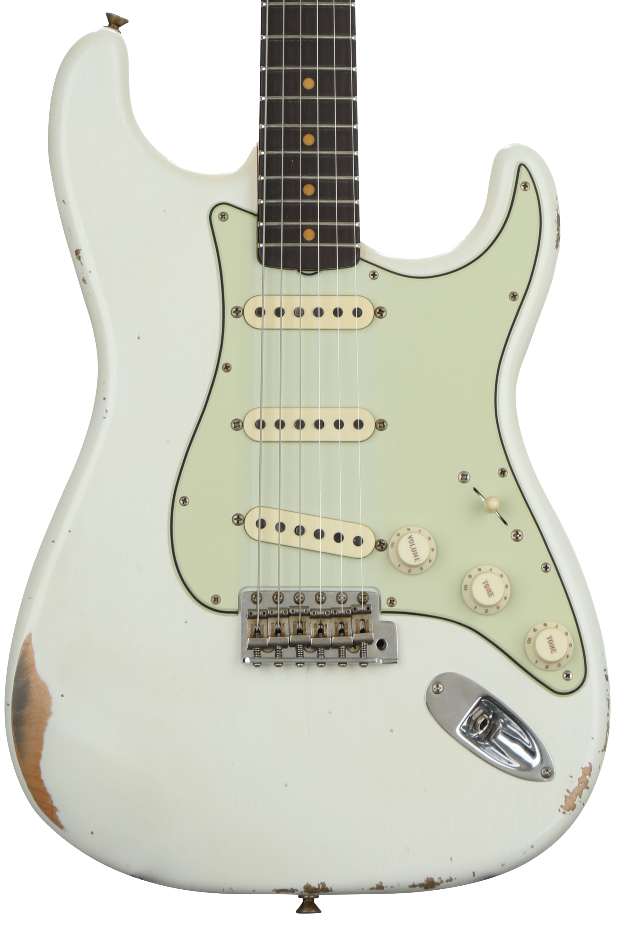 Fender Custom Shop 1960 Relic Stratocaster - Aged Olympic White with  Rosewood Fingerboard | Sweetwater