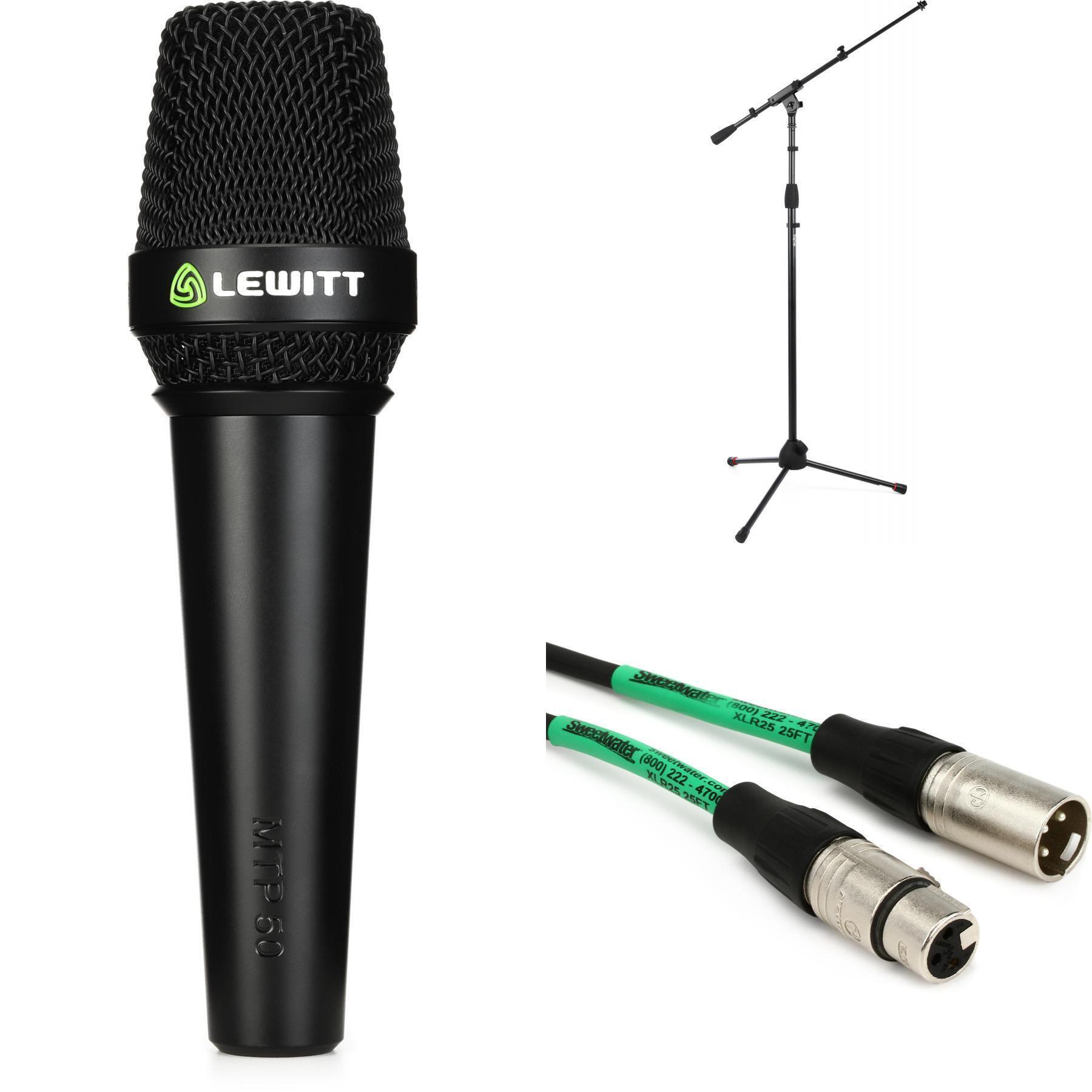 Lewitt MTP W950 Handheld Condenser Microphone Stand Bundle