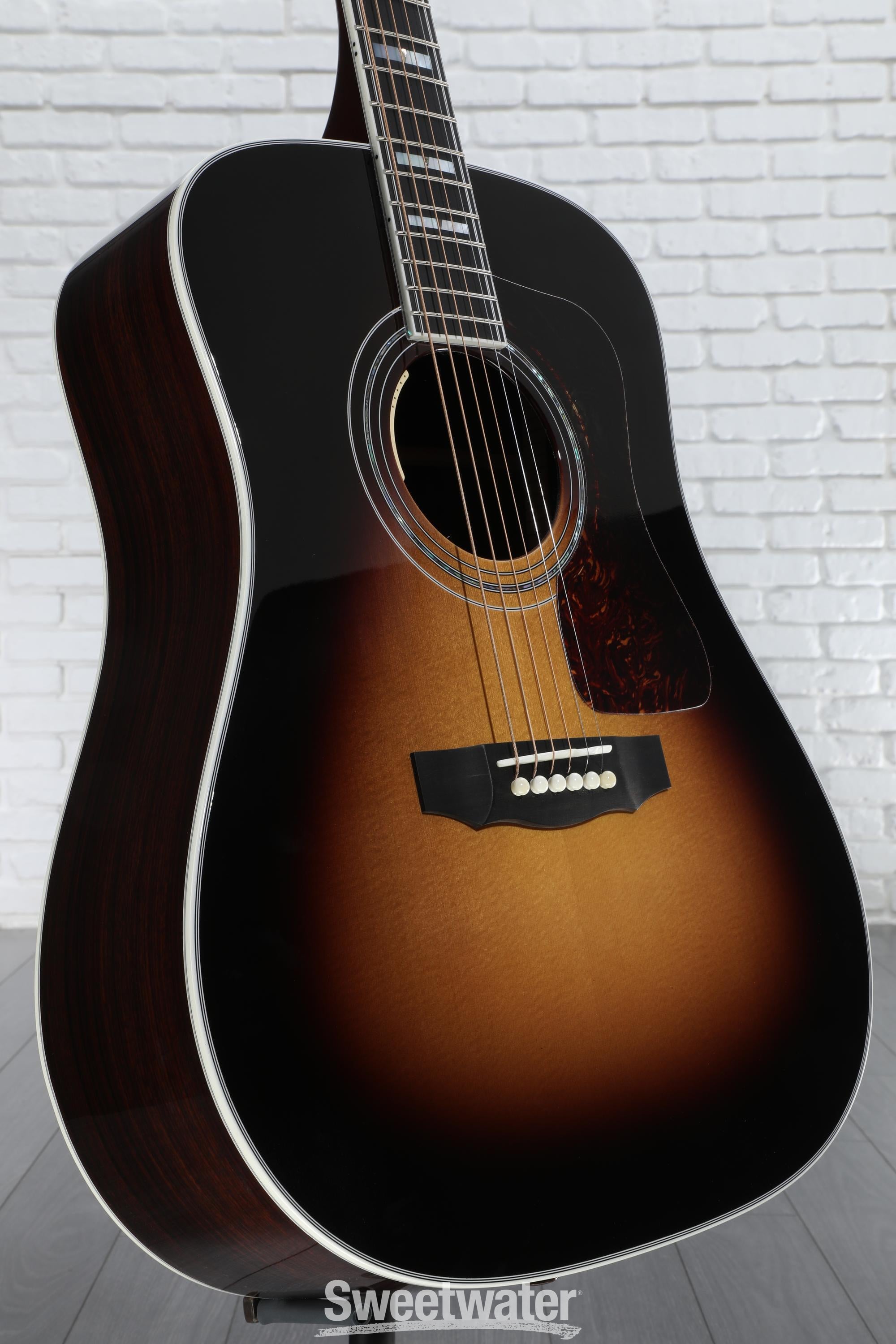 Guild D-55E Acoustic-electric Guitar - Teardrop Sunburst