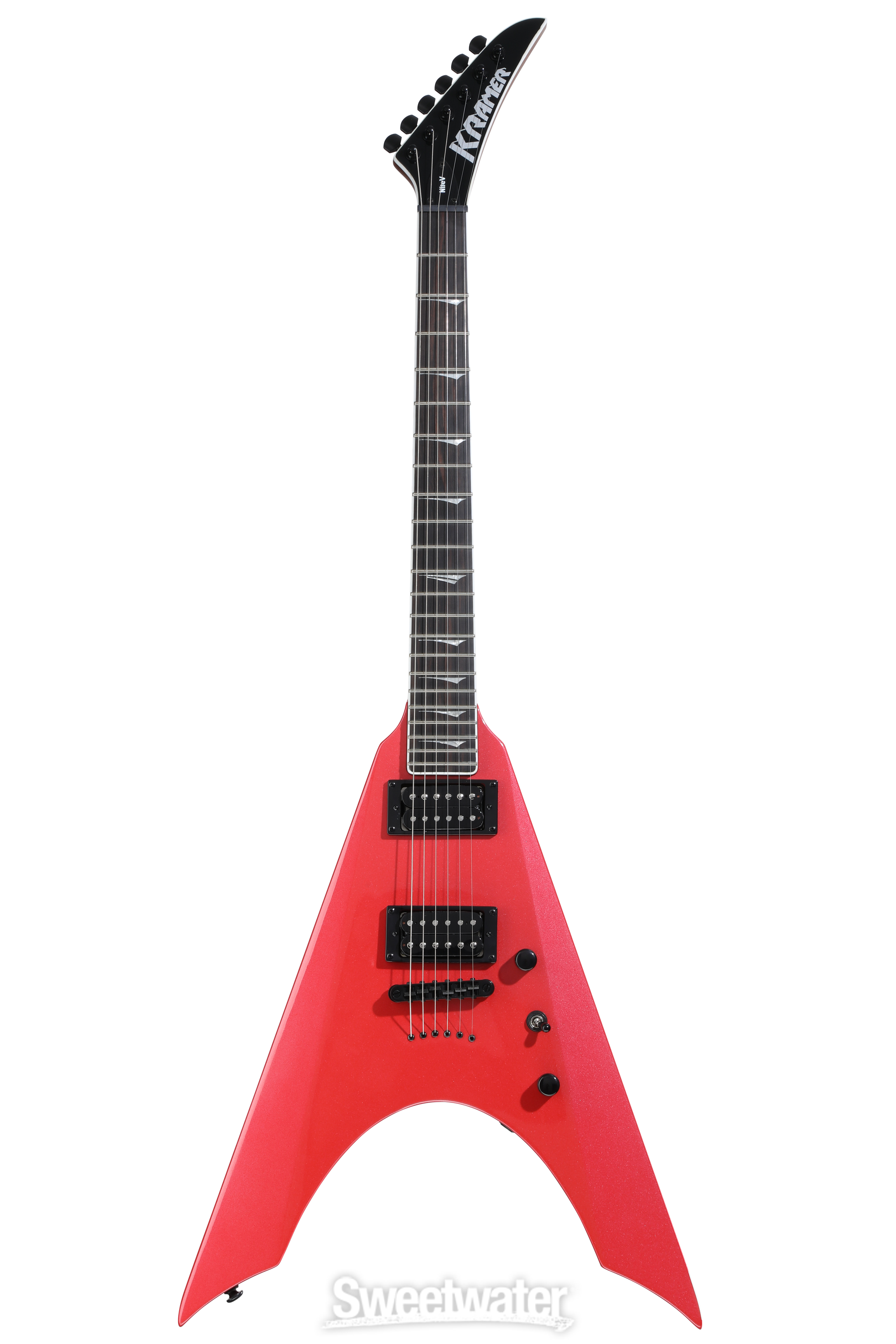 Kramer Nite-V Electric Guitar - Crimson Red Metallic | Sweetwater