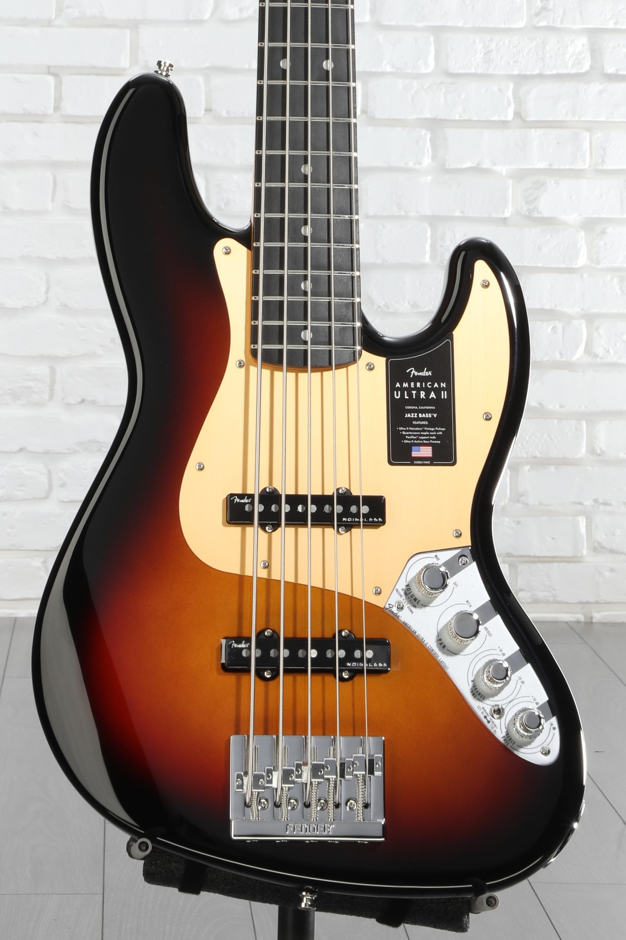 Fender American Ultra II Jazz Bass V - Ultraburst, Ebony