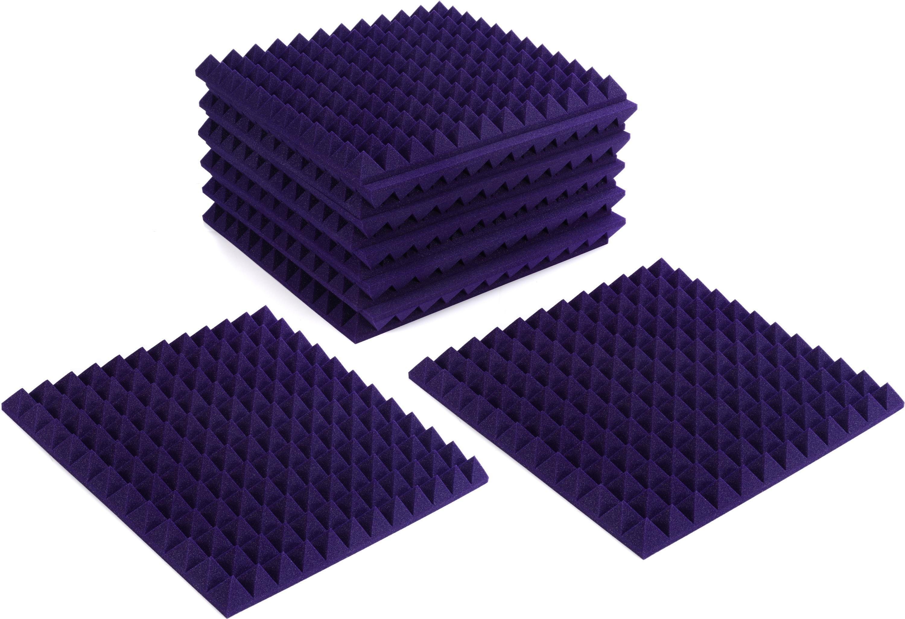 Auralex 2 Inch Studiofoam Pyramids 2x2 Foot Acoustic Panel 12-pack ...