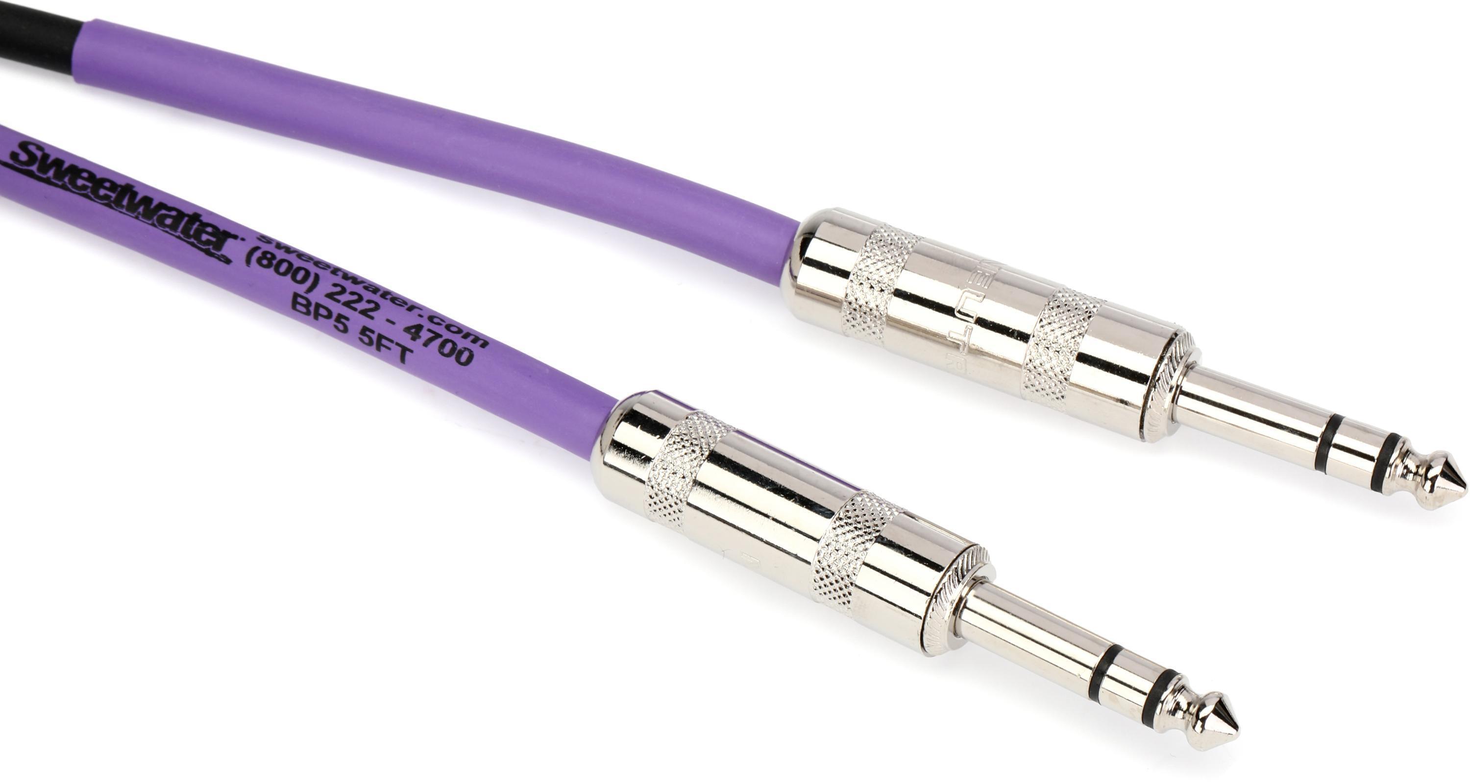 Bundled Item: Pro Co BP-5 Excellines Balanced Patch Cable - 1/4-inch TRS Male to 1/4-inch TRS Male - 5 foot