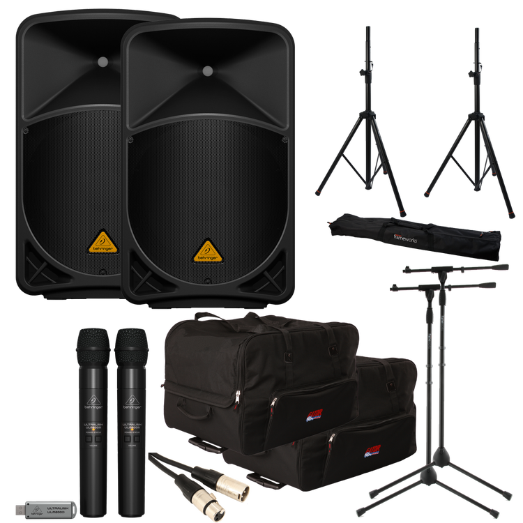 Behringer B115D Package - with Wireless Mics | Sweetwater