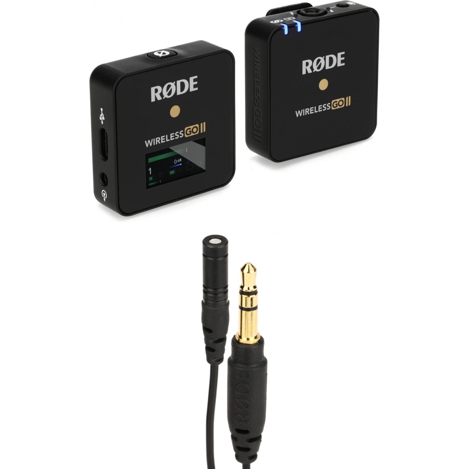 Rode Wireless GO II Single Channel Wireless Microphone System Lavalier  Bundle
