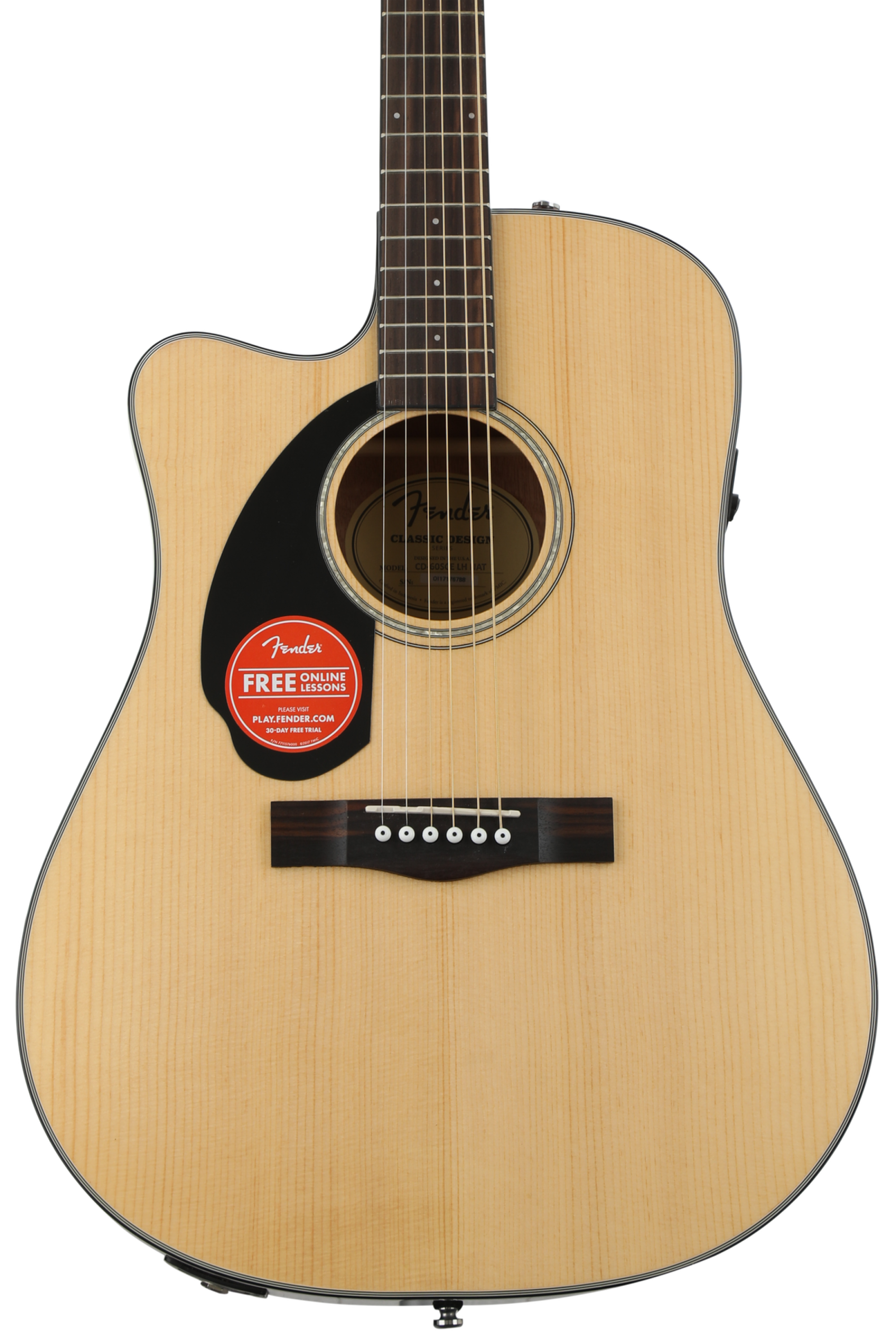 Fender CD-60SCE Left-handed - Natural | Sweetwater