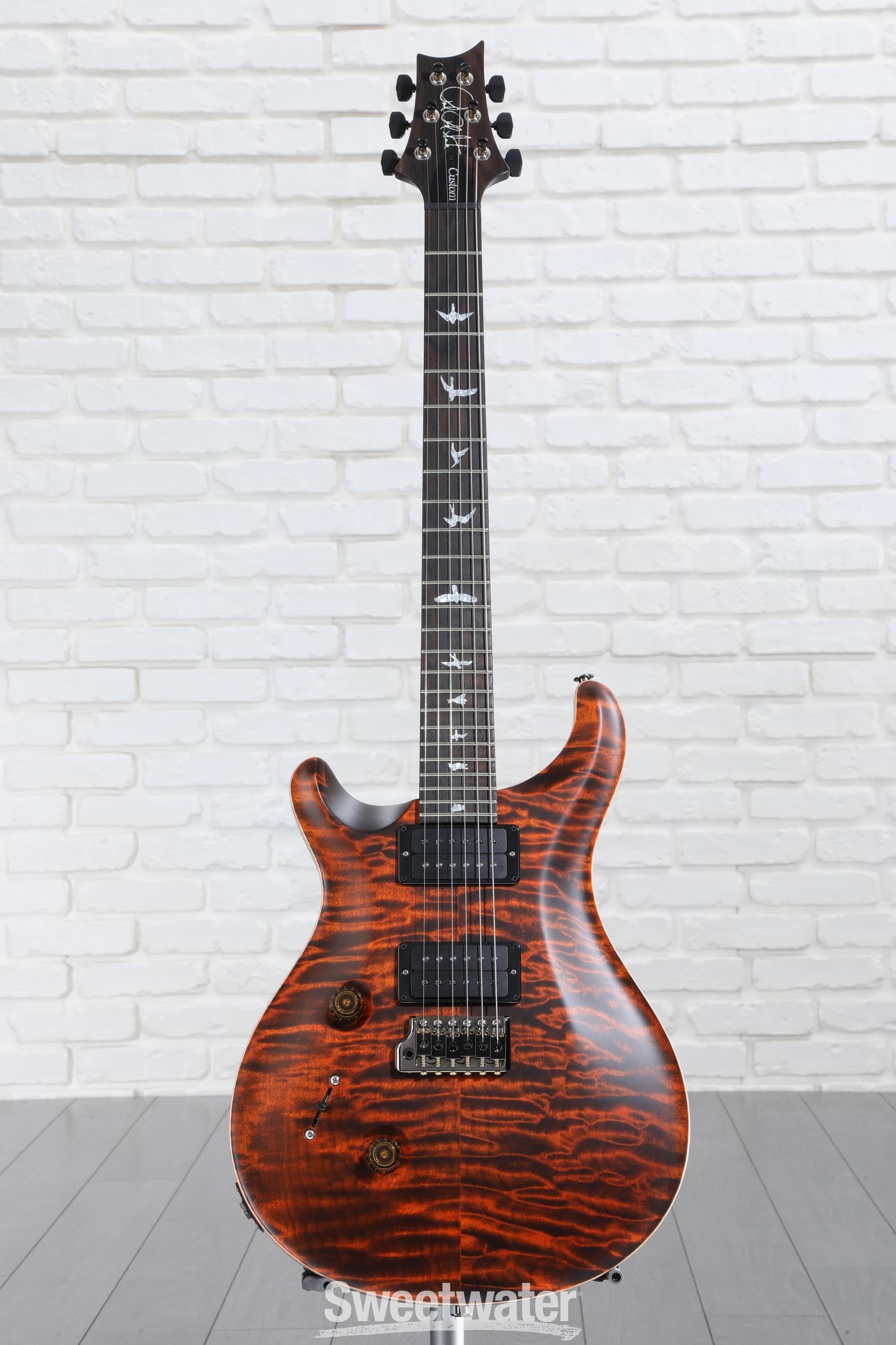 ギター PRS Custom24 10top Lefty PRS Custom 24 10-Top Left-handed - Gray Black with Pattern