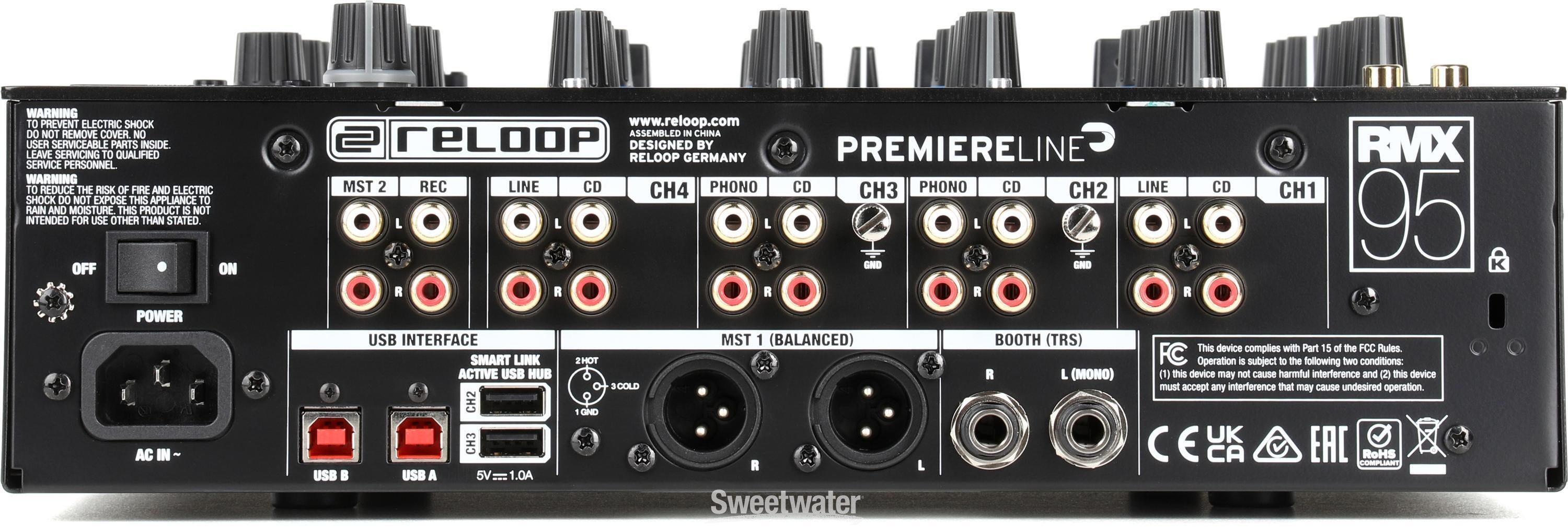 Reloop RMX-95 4+1-channel DVS Performance DJ Mixer with