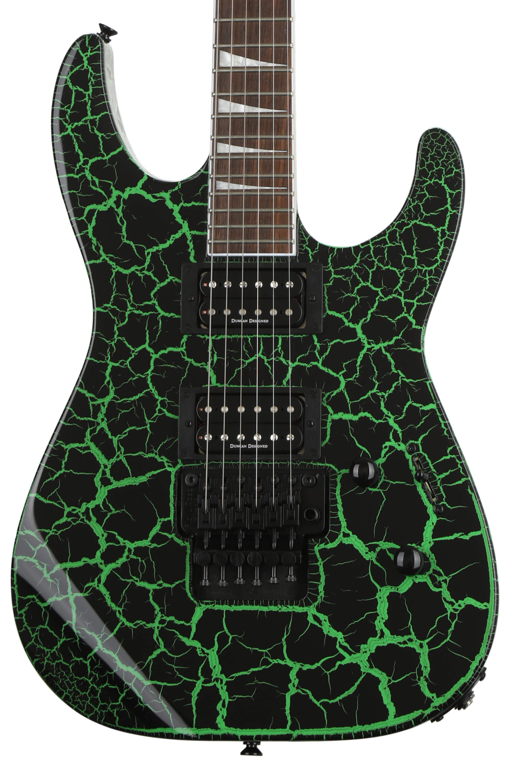 Jackson X Series Kelly KEXQ 6-String Electric Guitar (Transparent Green)  Bundle with Jackson Kelly Molded Case (2 Items)