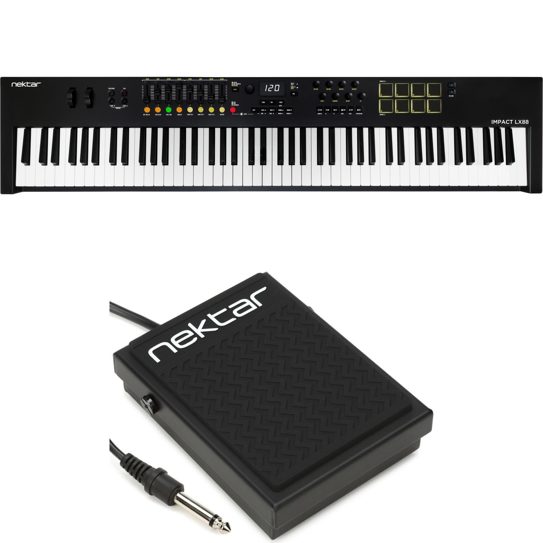 Nektar Impact LX88 mk3 MIDI Controller with Universal Footswitch